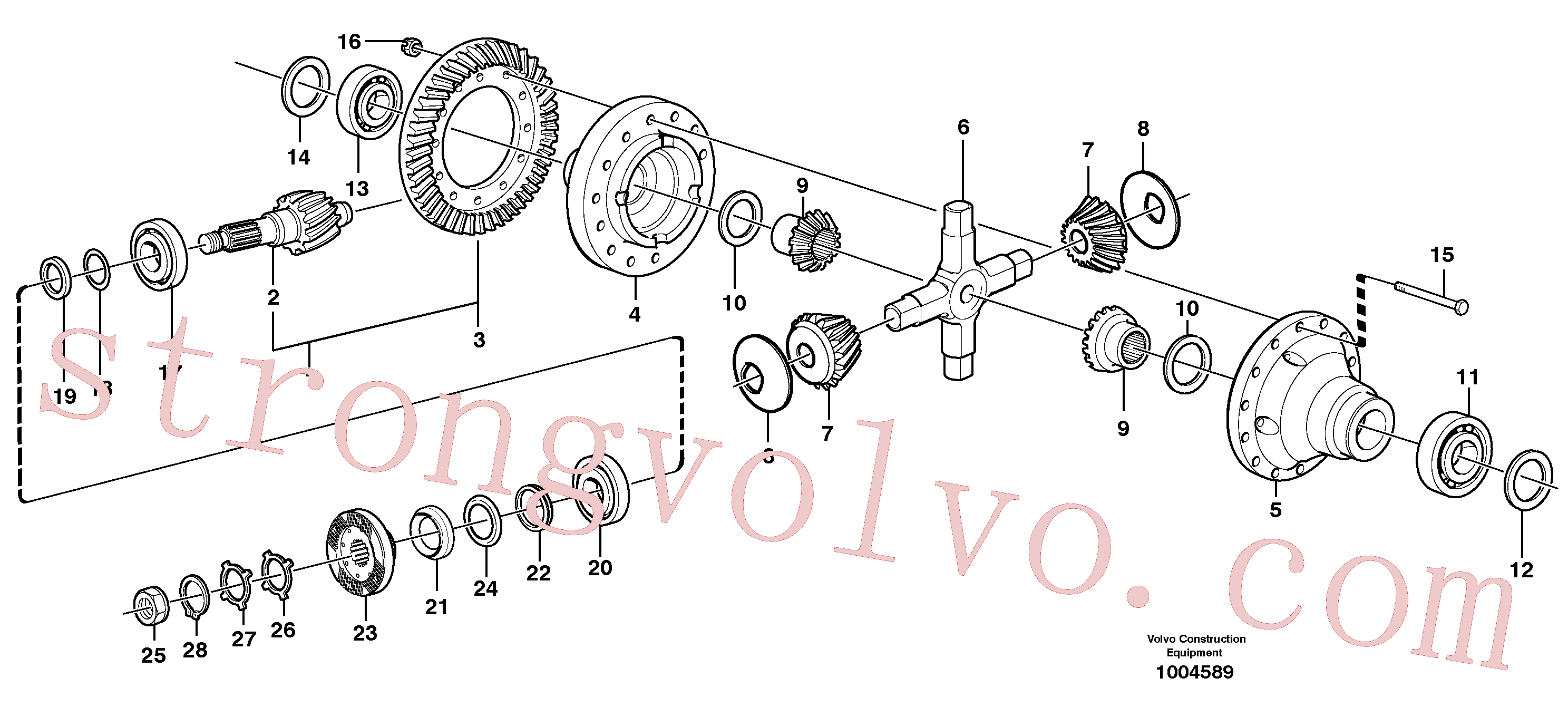 Atacado VOE4870246 Anel espaçador Volvo escavadeira