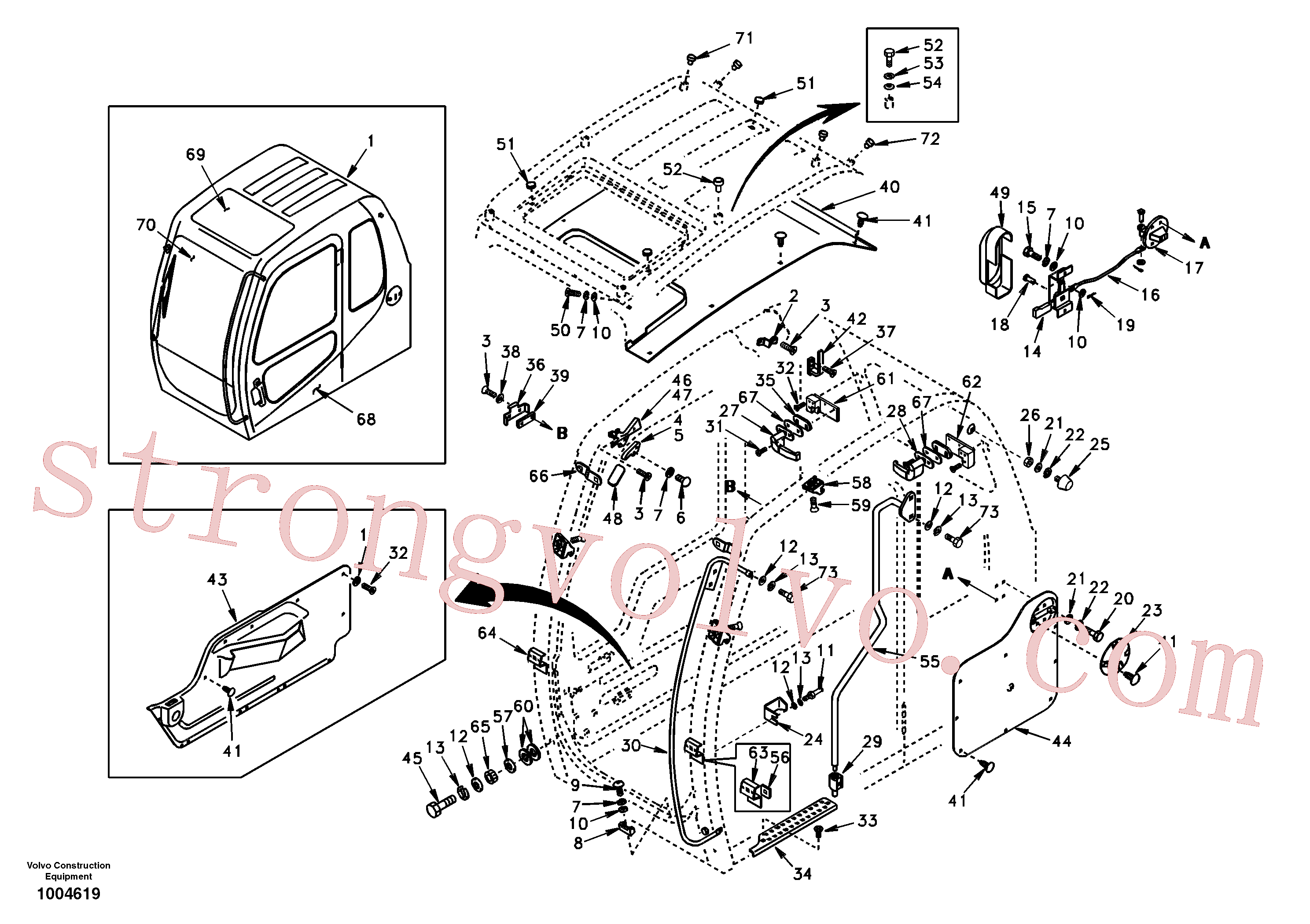 SA9041-10803 Volvo Cabina do operador(1004619 Montagem)