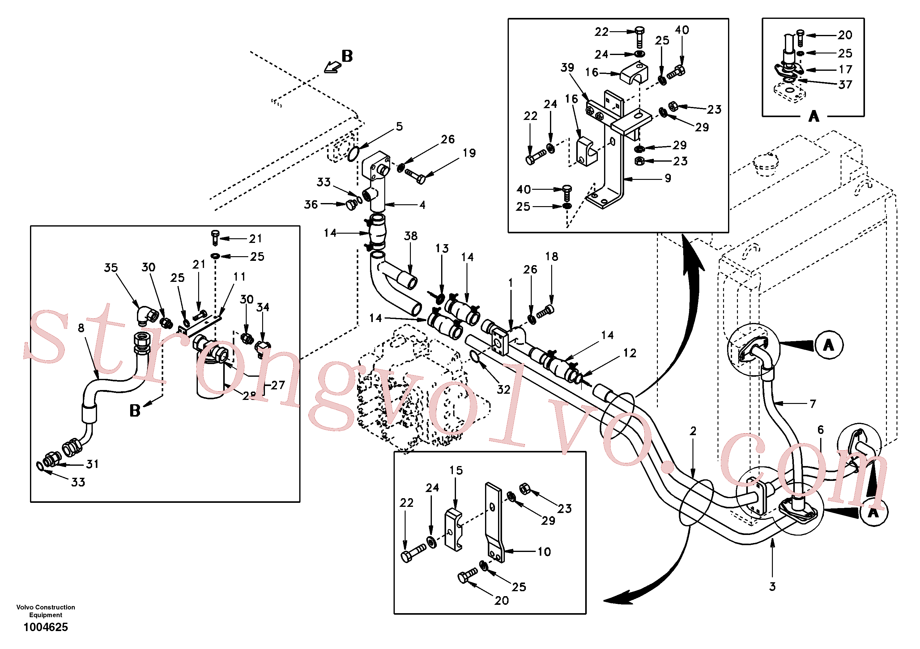 Volvo VOE14509082 Pipe line Volvo Acessórios para escavadeira