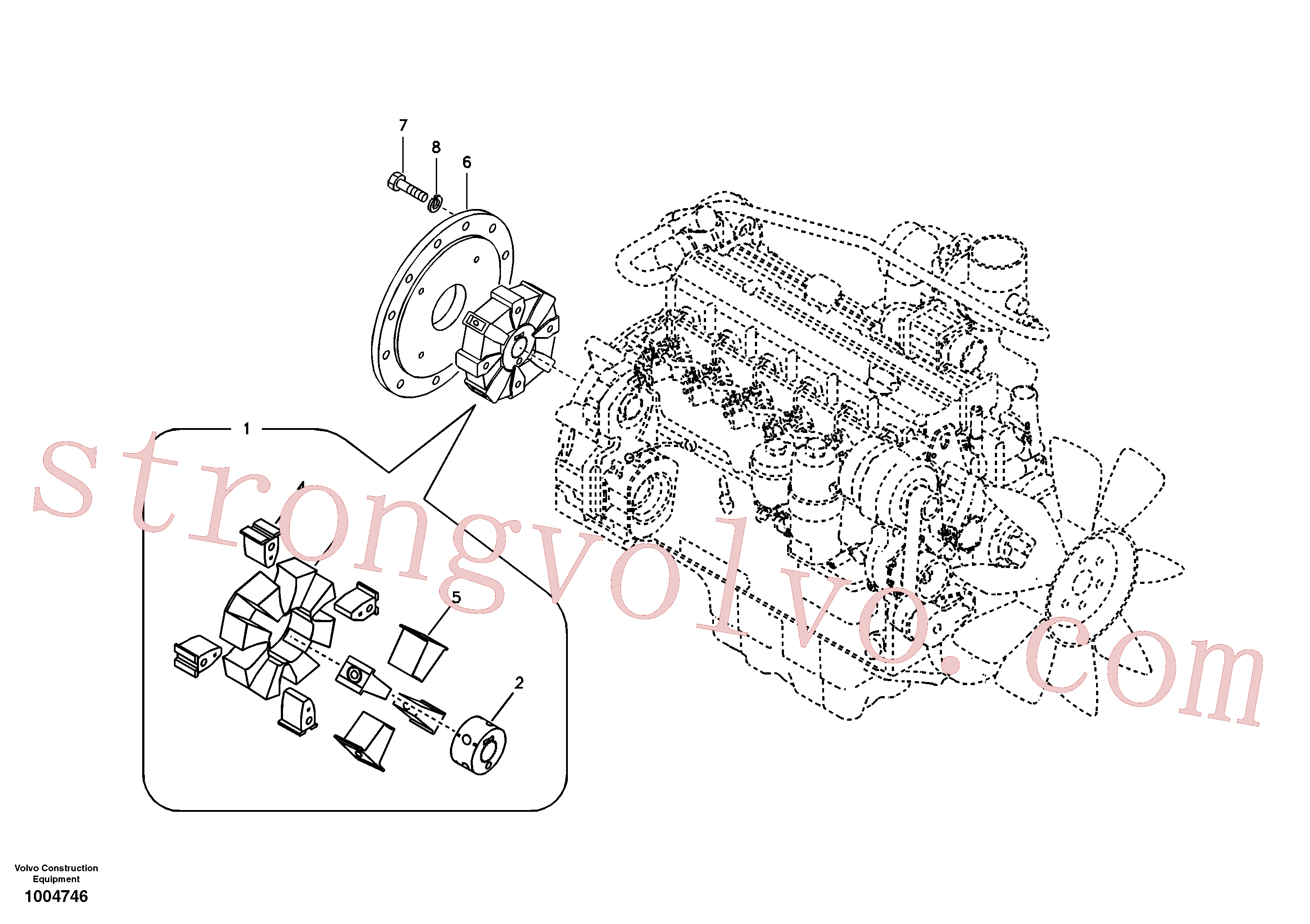 VOE14515732 Ligacão flexível Volvo escavadeira