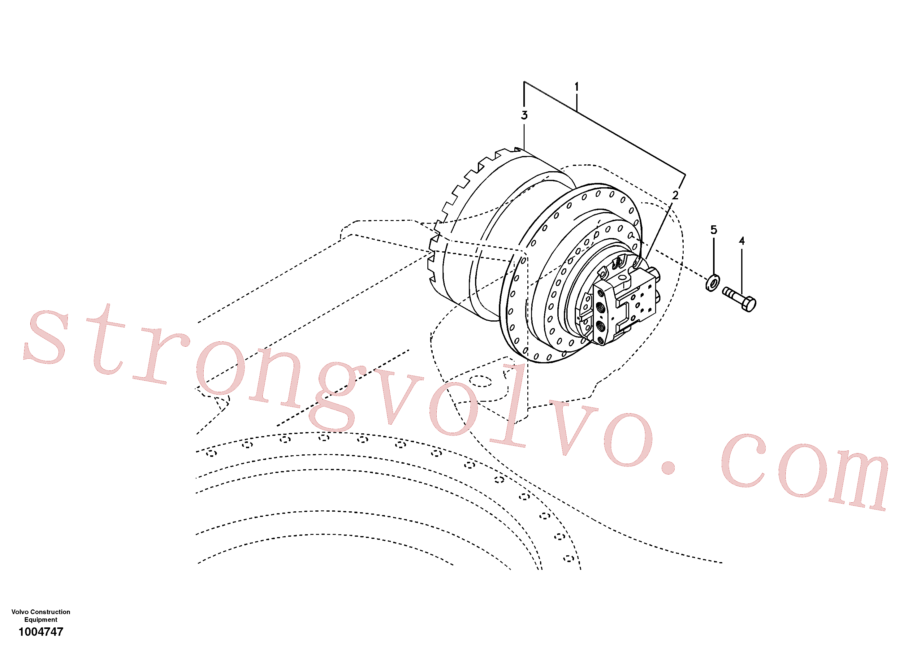 VOE14533650 Volvo Motor de curso com peças de montagem(1004747 Montagem)