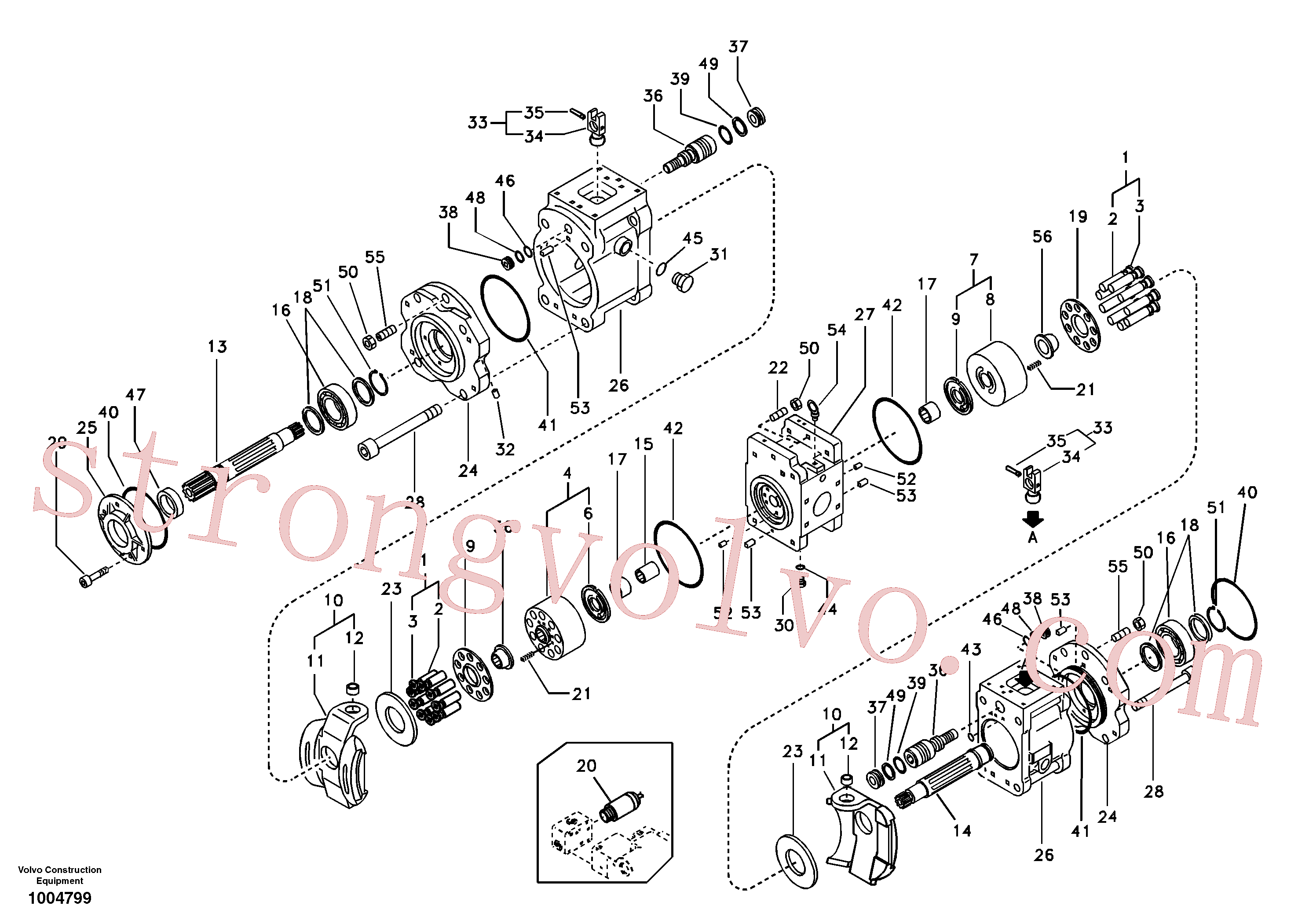 SA8230-09400 Volvo Bomba hidráulica(1004799 Montagem)