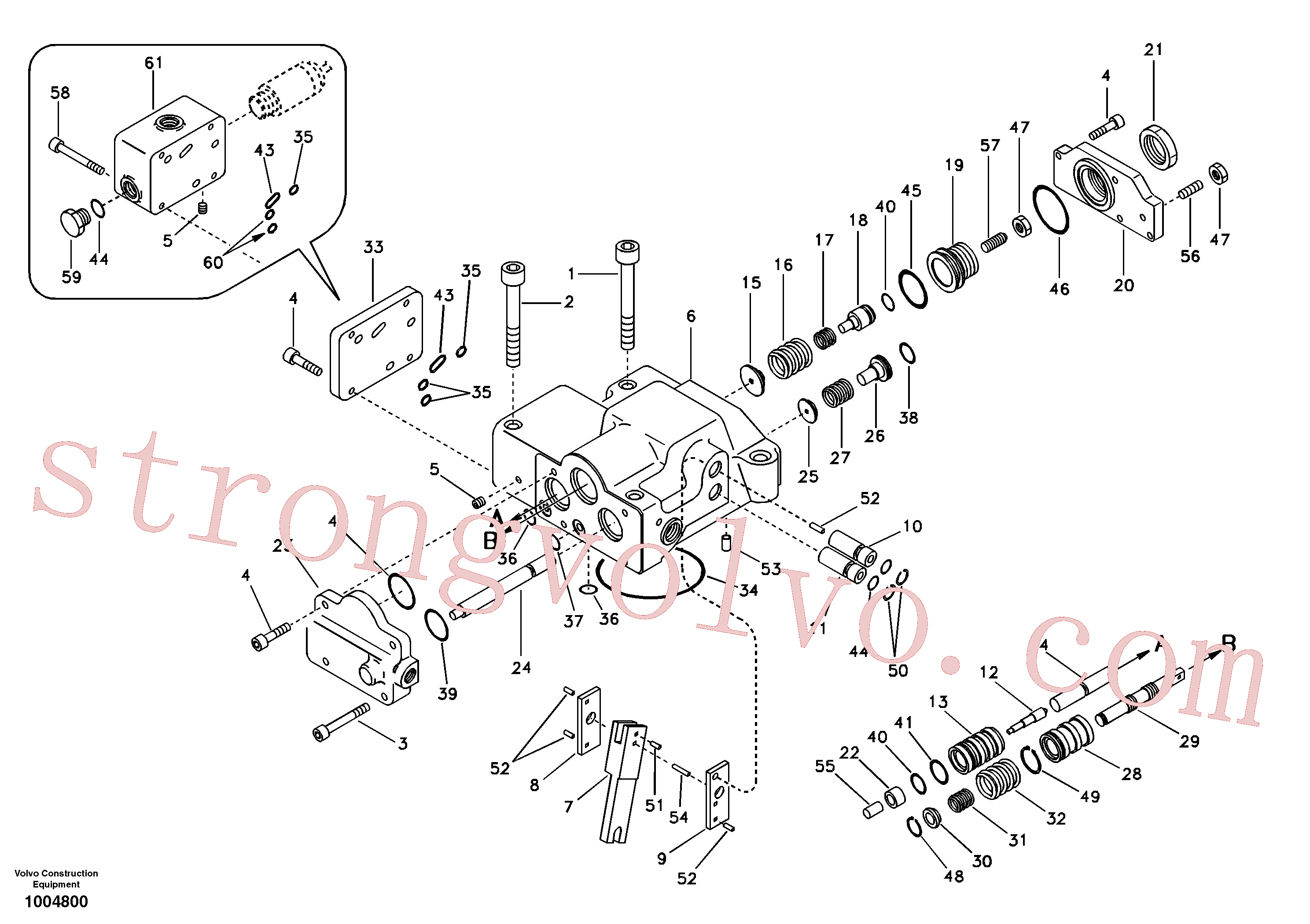 SA8230-08970 Volvo Regulador, bomba hidráulica(1004800 Montagem)