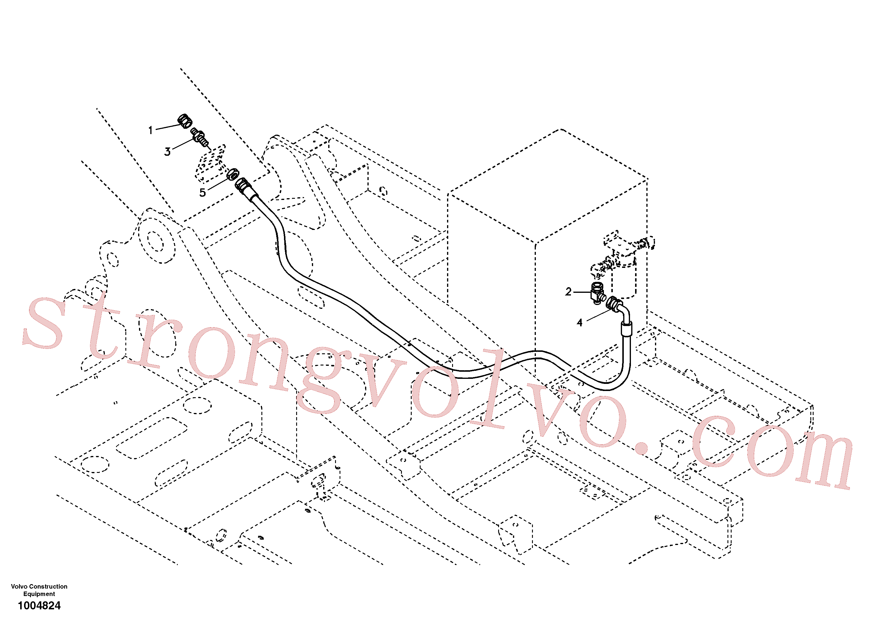 SA9411-96160 Volvo Hidráulica de serviço, fuga de óleo na estrutura superior(1004824 Montagem)