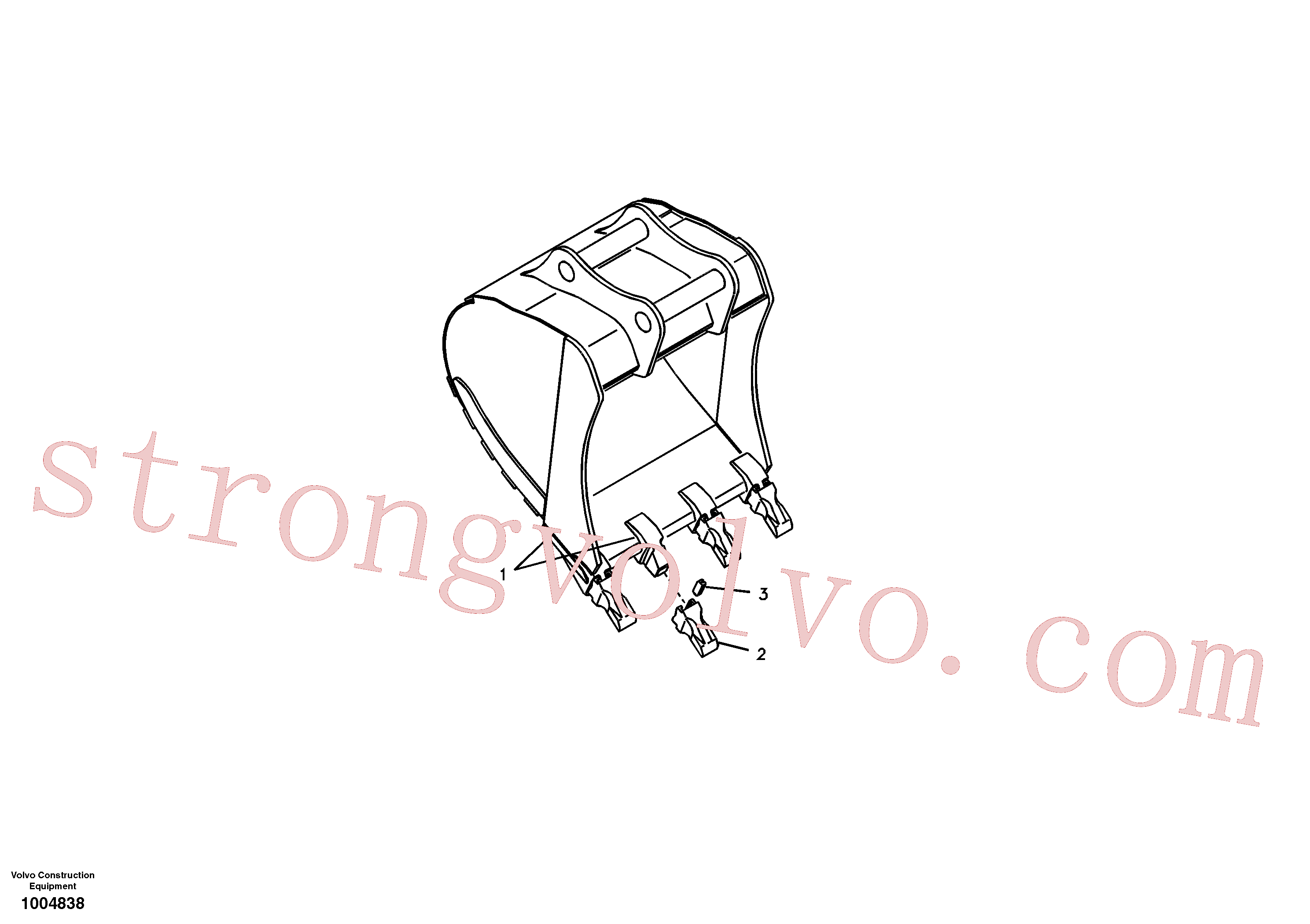 China Made VOE14505310 Caçamba normal Volvo Acessórios para escavadeira