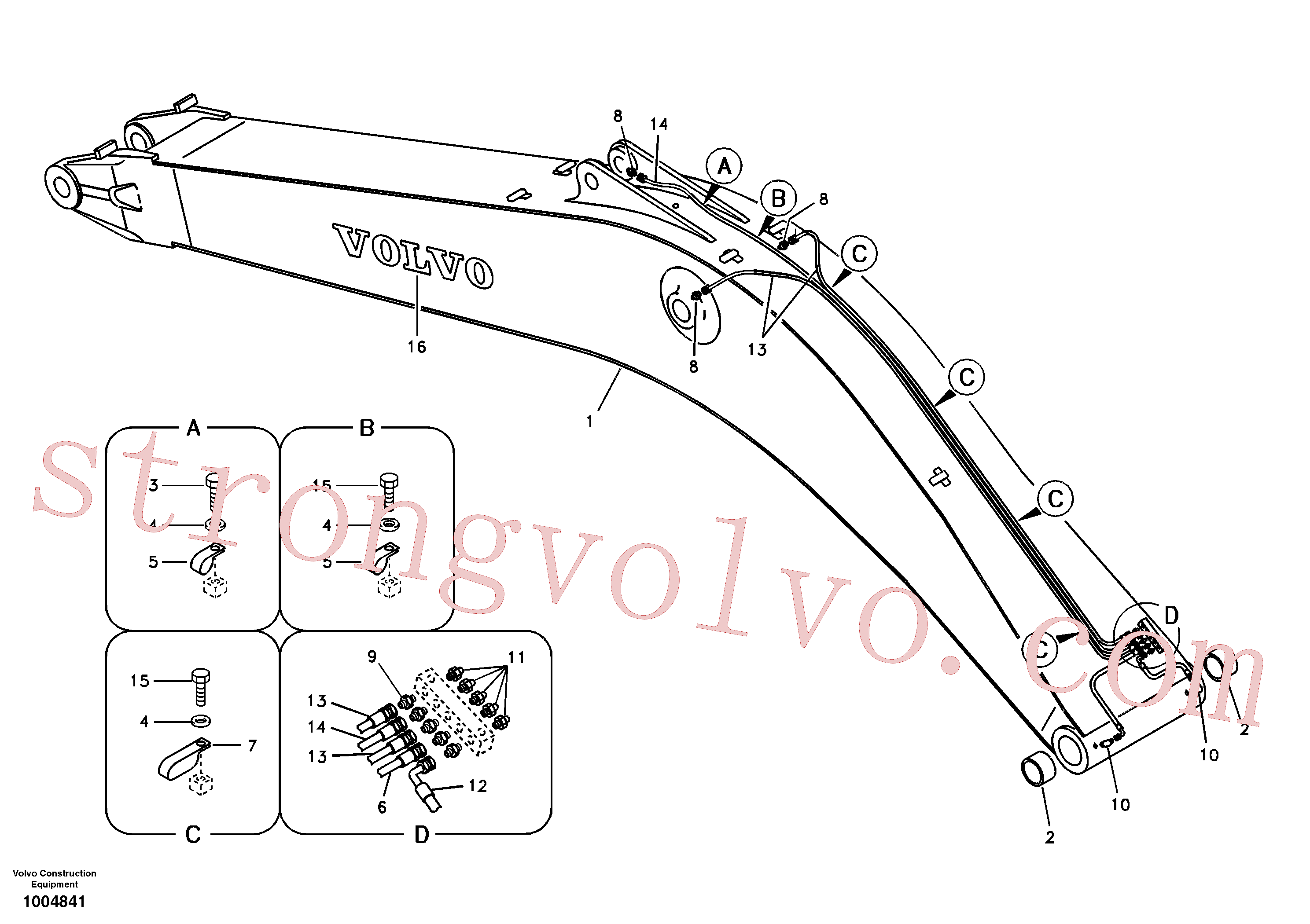 VOE14515393 Boom Volvo escavadeira