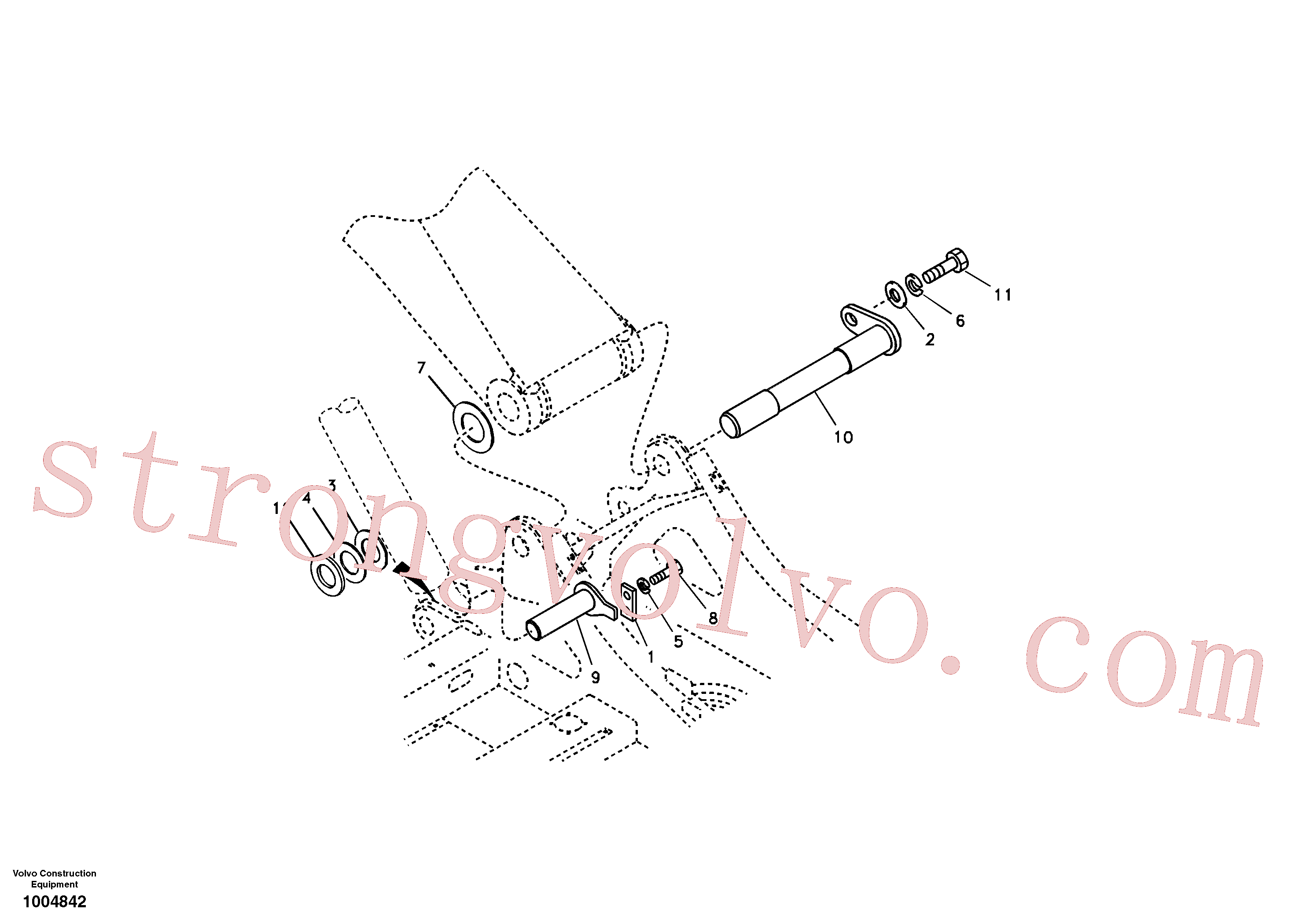 VOE14703234 Volvo Tirantes da lança, sem lança(1004842 Montagem)
