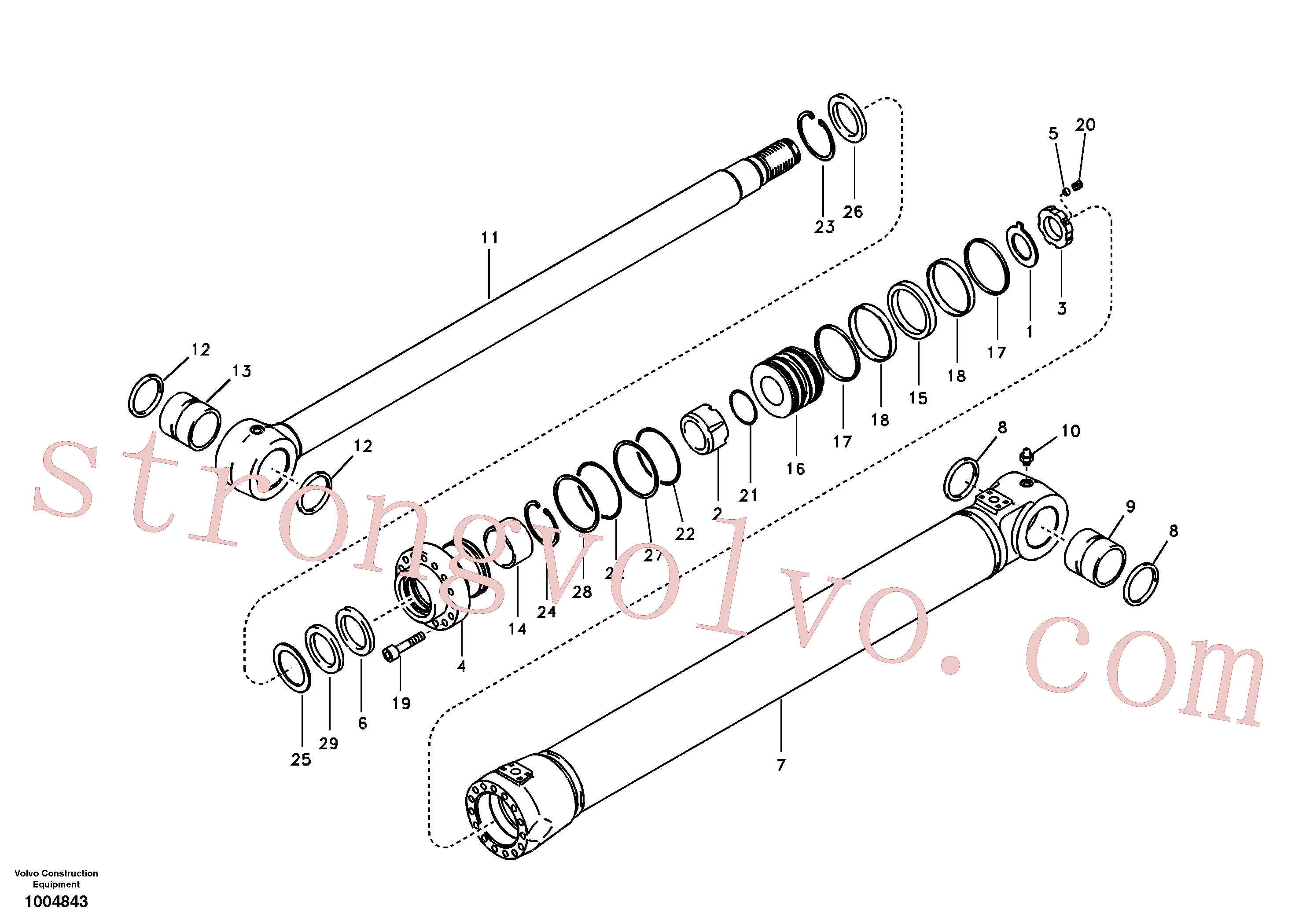 VOE14515413 Volvo Cilindro da lança(1004843 Montagem)