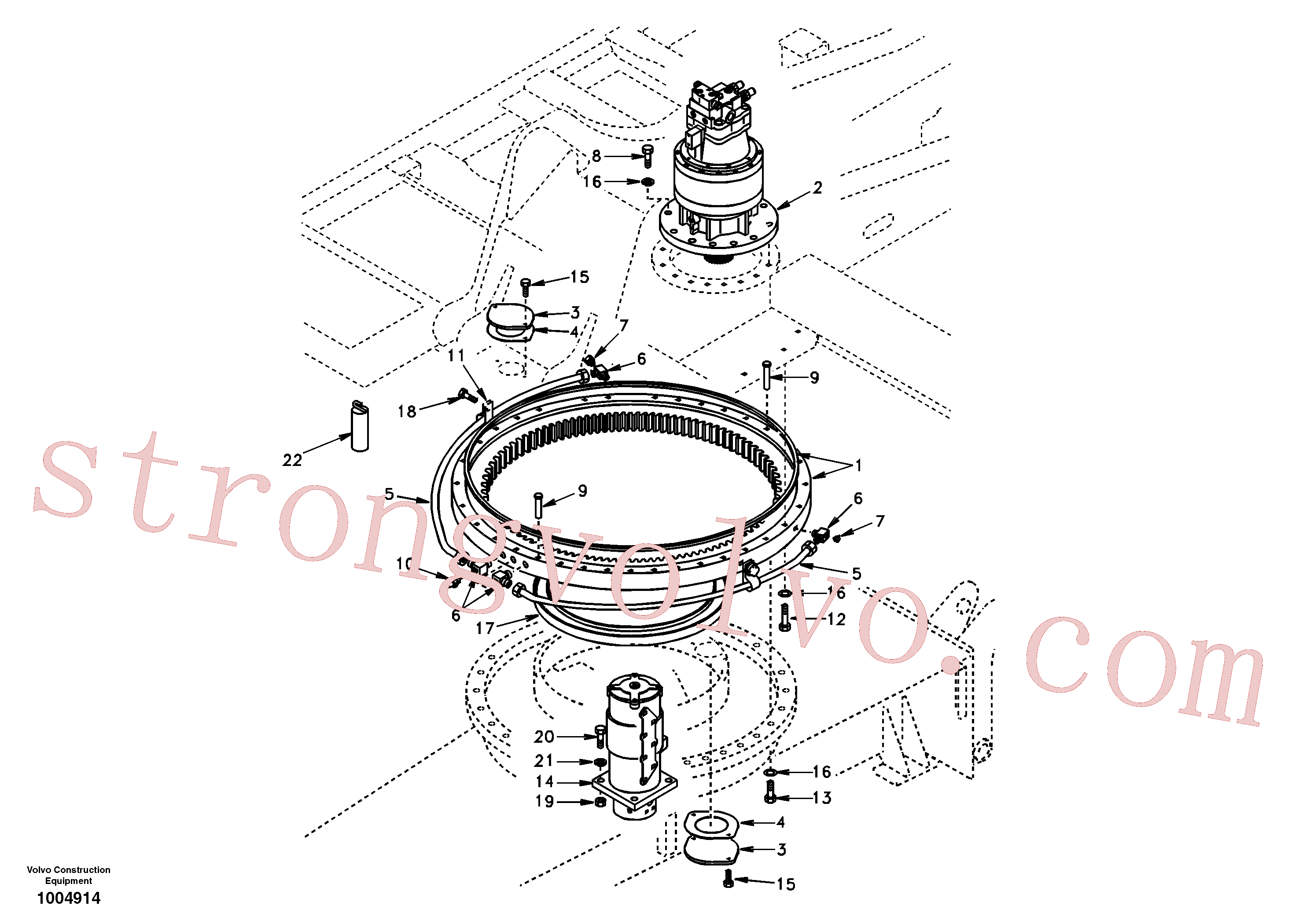 SA1155-00061 Volvo Sistema de articulação(1004914 Montagem)