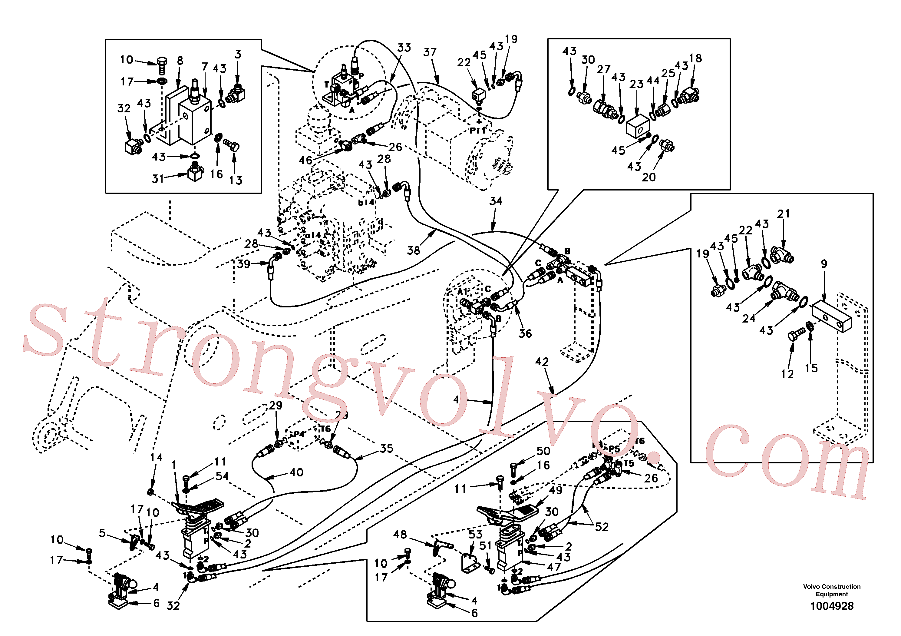 SA1148-30201 Volvo Hidráulica de serviço, martelo e cortador para fluxo da bomba principal(1004928 Montagem)