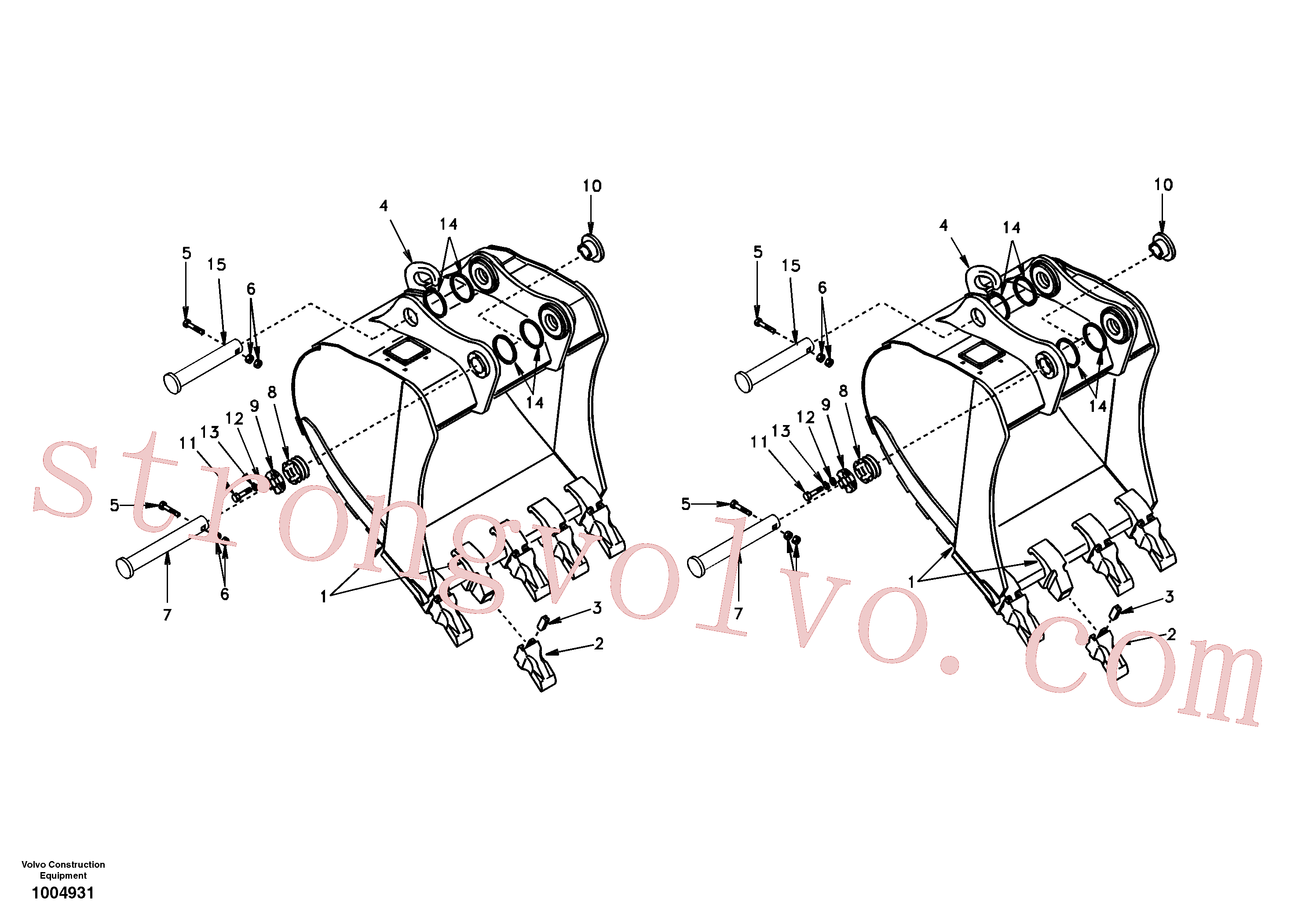 SA1172-05300 Volvo Balde(1004931 Montagem)