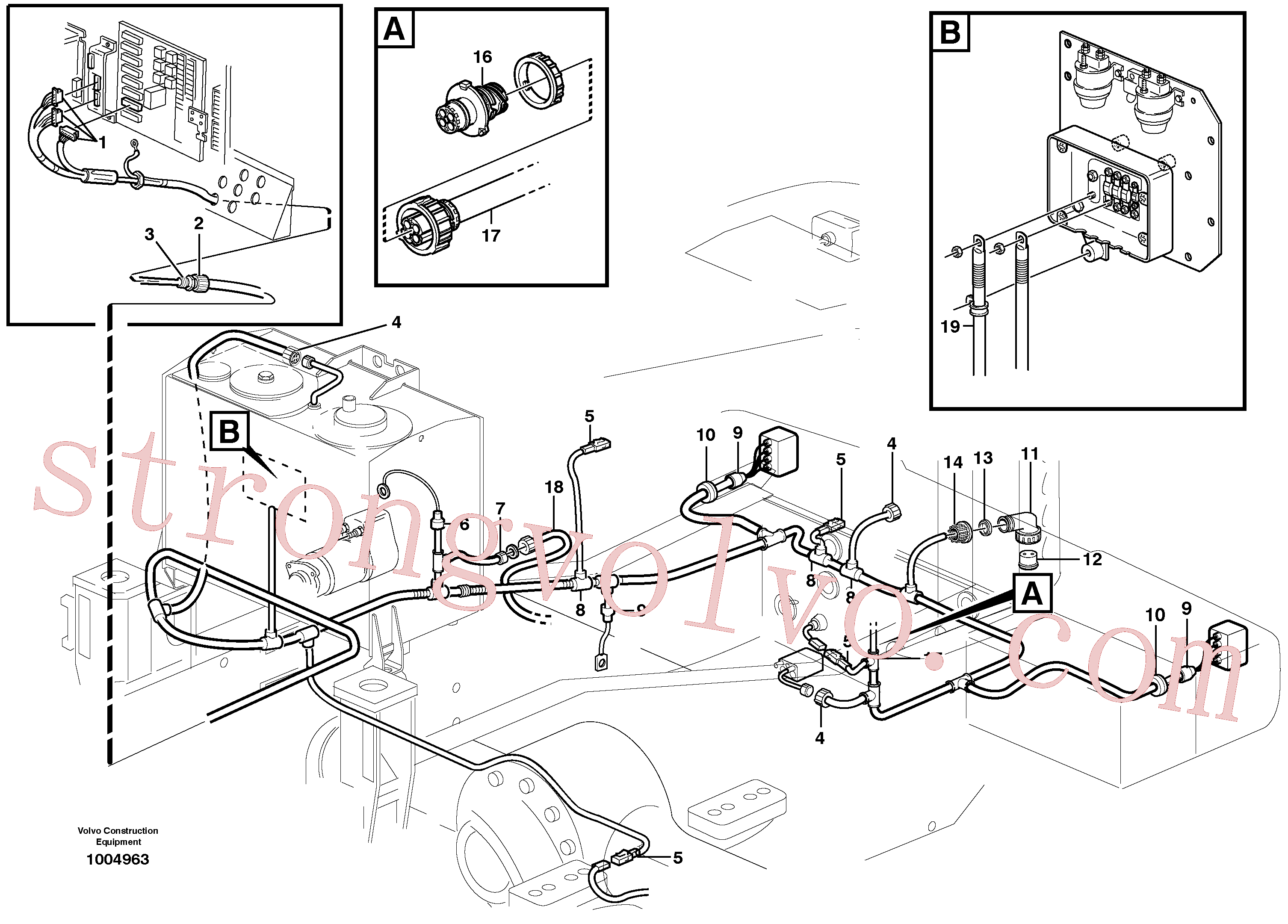 VOE11039262 Volvo Cablagem, traseira(1004963 Montagem)