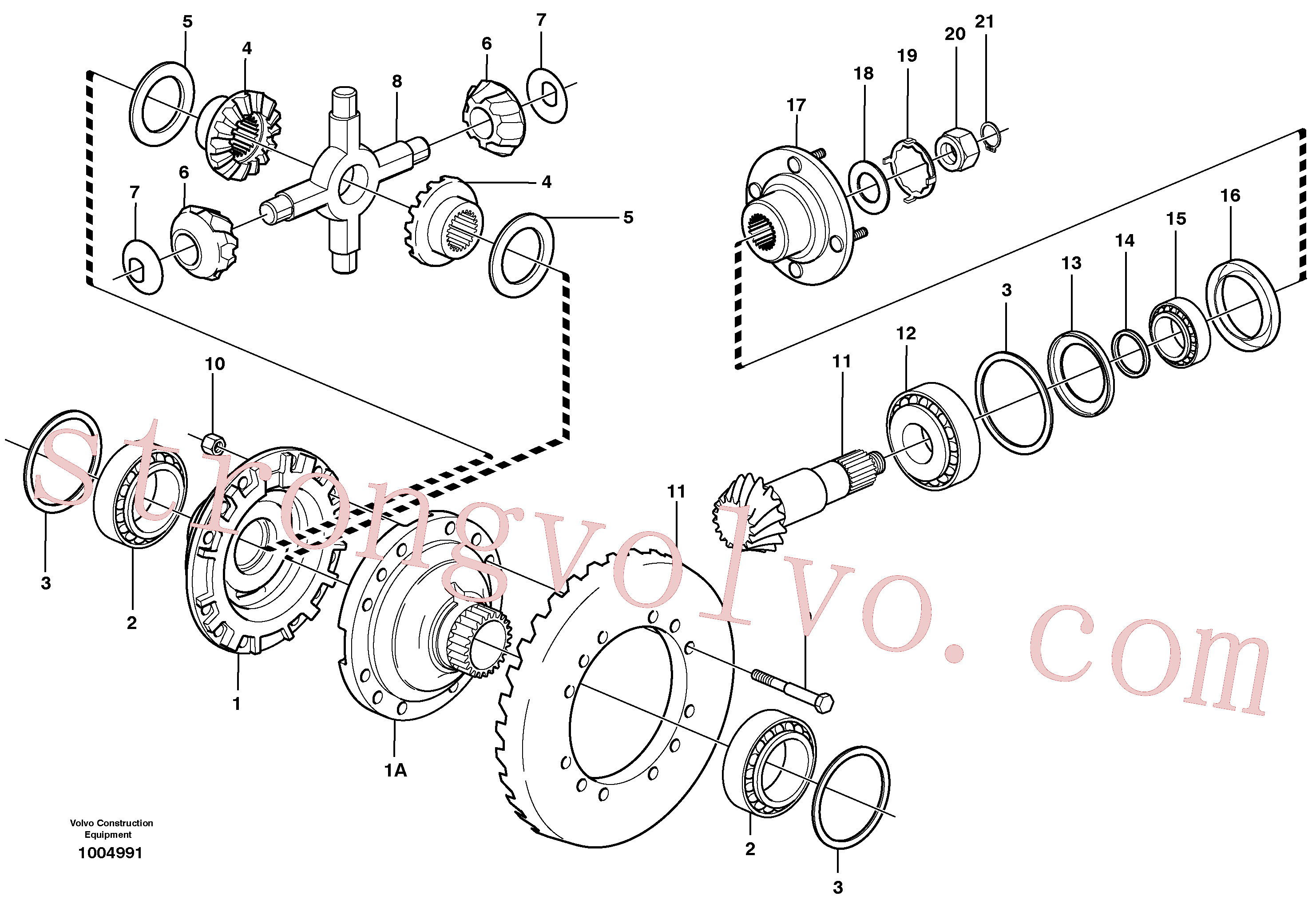 VOE11035920 Volvo Transmissão final, dianteira(1004991 Montagem)