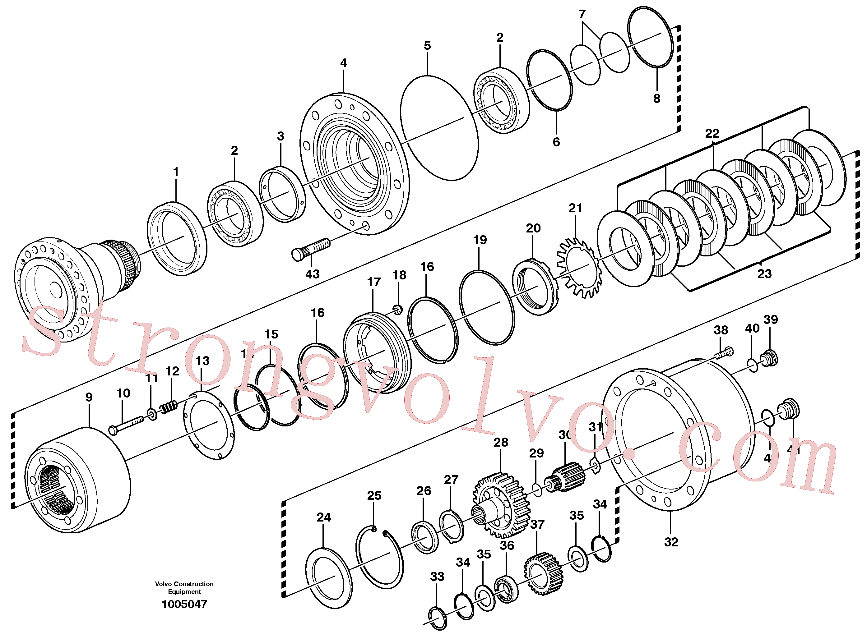 VOE11988834 Volvo Travão multi-discos, traseiro(1005047 Montagem)