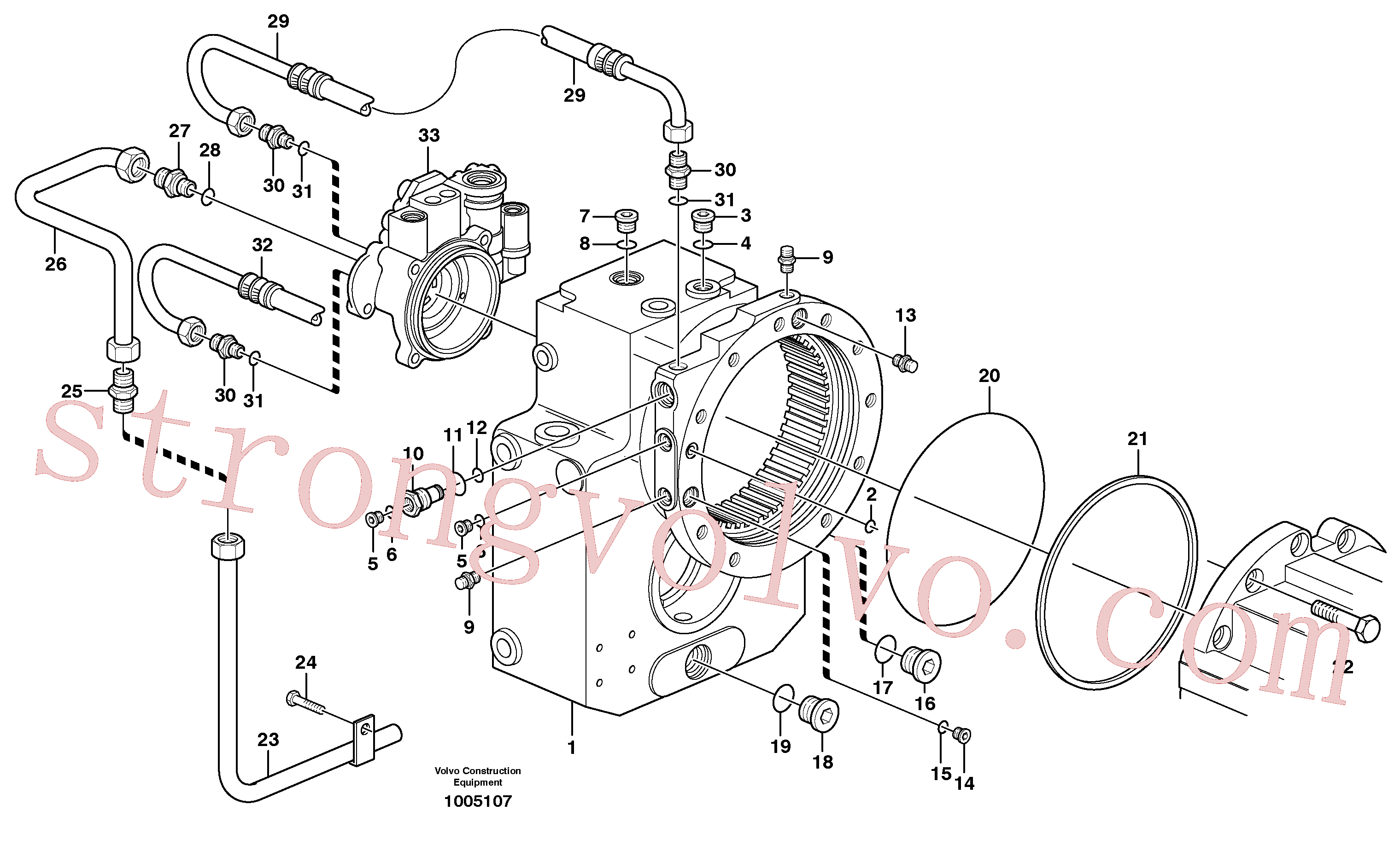 VOE20792132 Volvo Caixa de velocidades de transferência(1005107 Montagem)