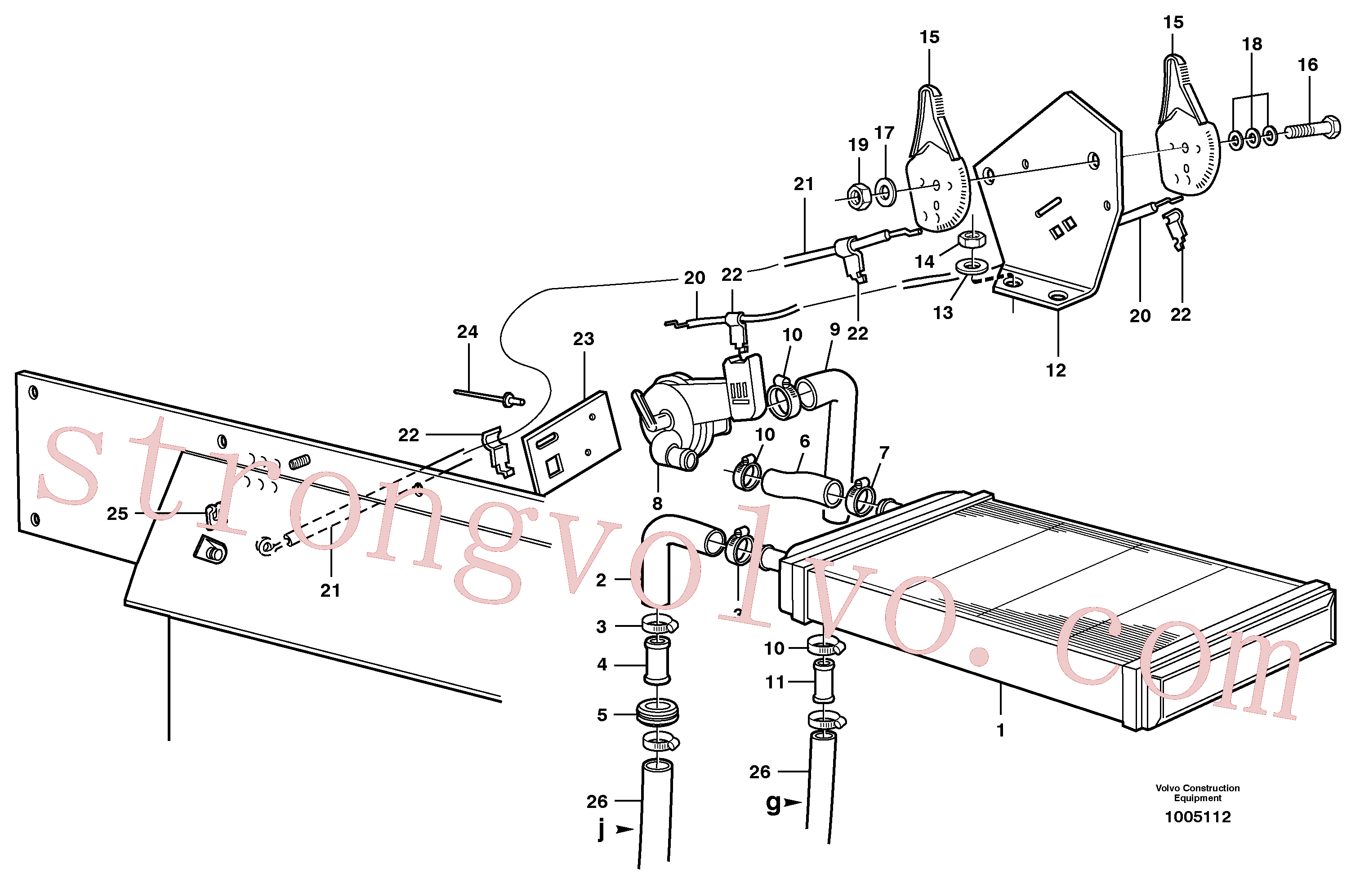 VOE13942672 Volvo Radiador e comando(1005112 Montagem)
