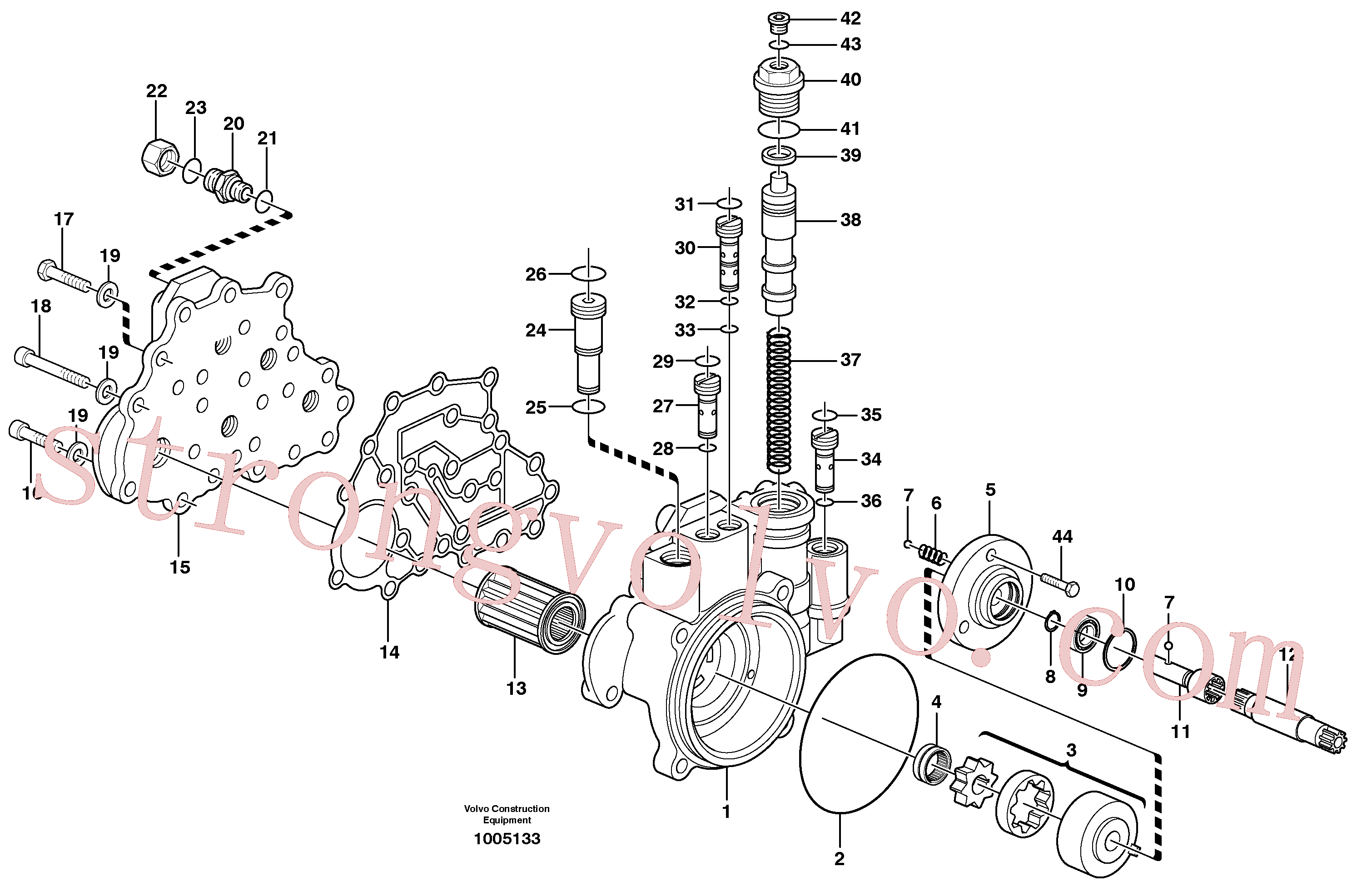 VOE14375091 Volvo Caixa de redução, comando da mudança de velocidades(1005133 Montagem)