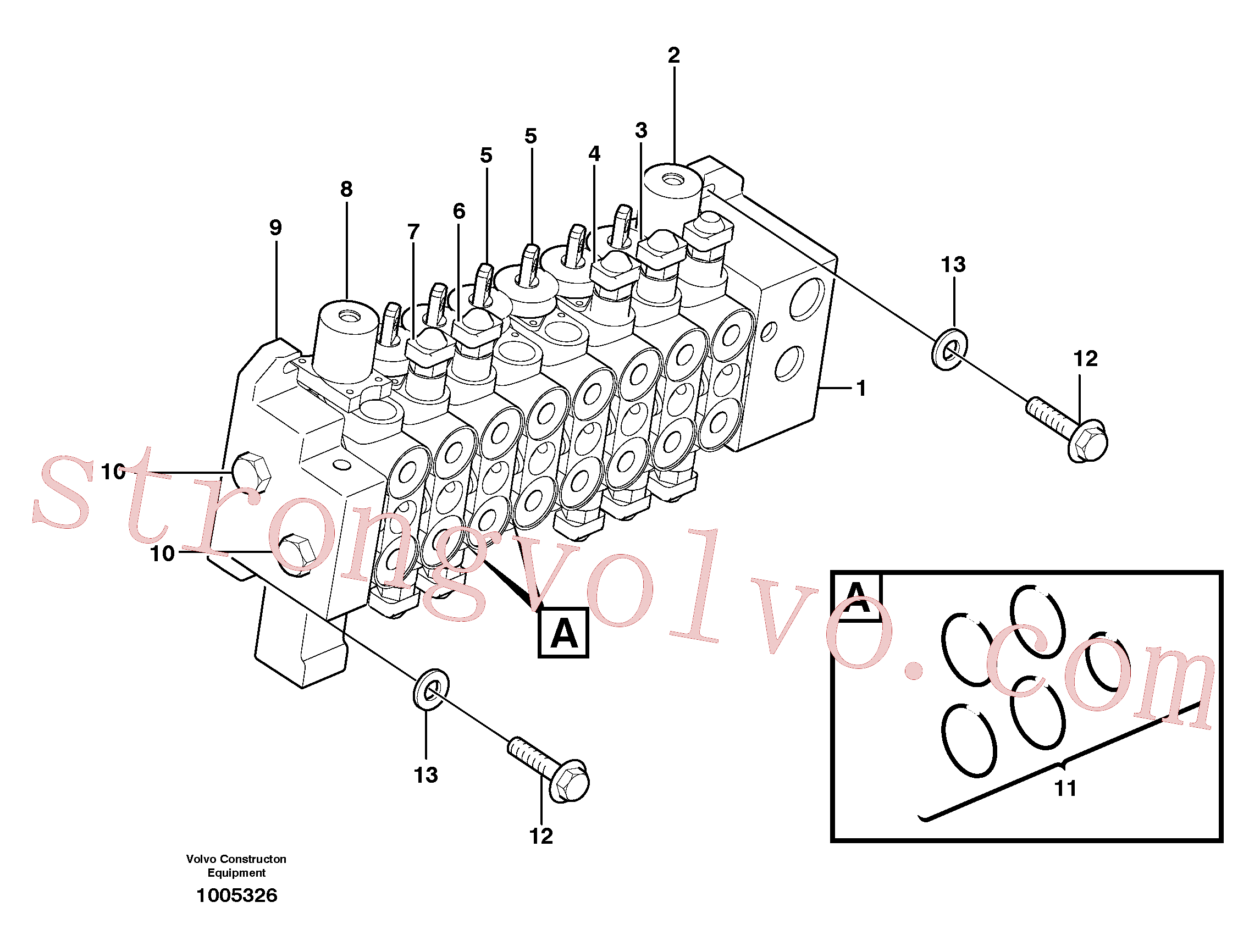 VOE983253 Volvo Corpo de válvula(1005326 Montagem)