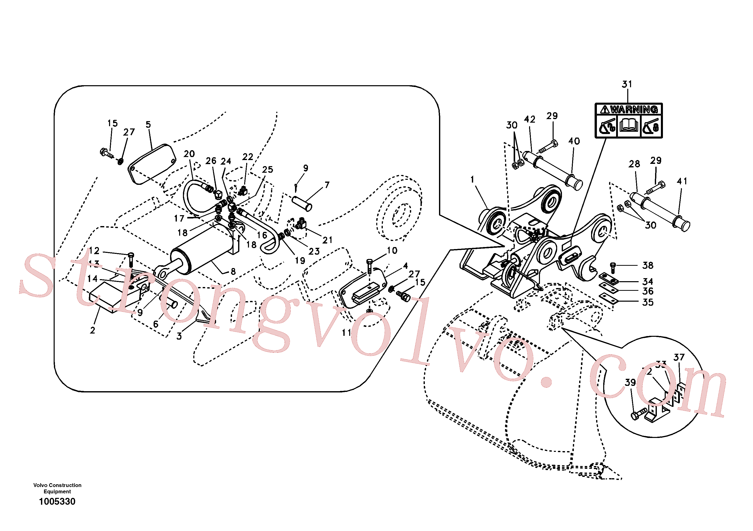Atacado VOE14522371 Cilindro Volvo escavadeira