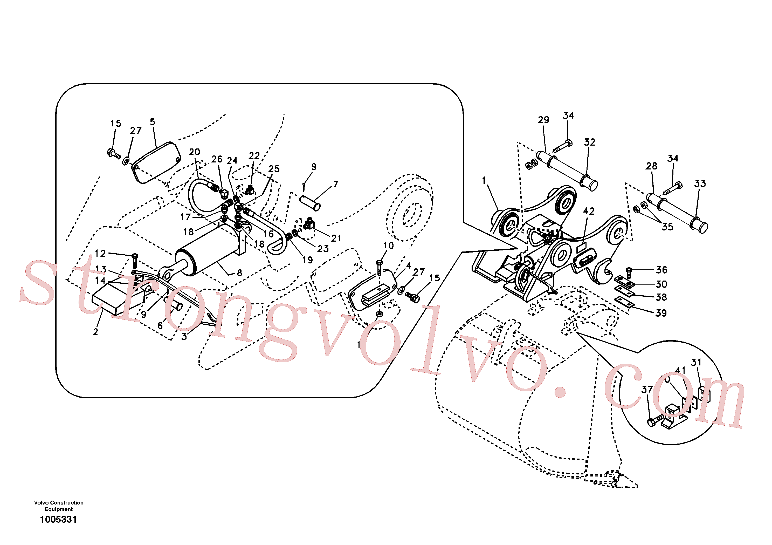 VOE14522371 Volvo Suporte de acoplamento, QuickFit(1005331 Montagem)