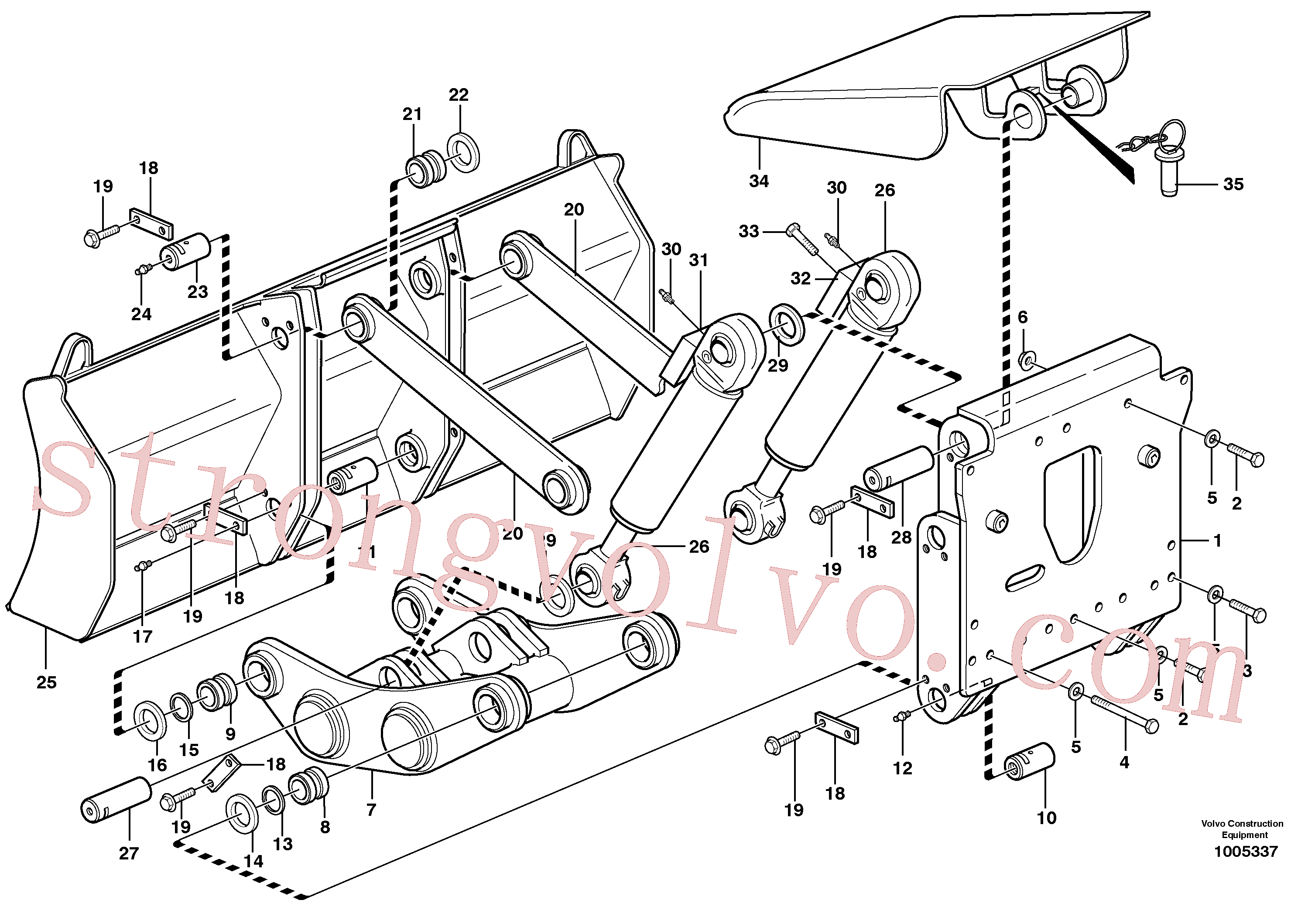 VOE14379442 Volvo Lâmina niveladora(1005337 Montagem)