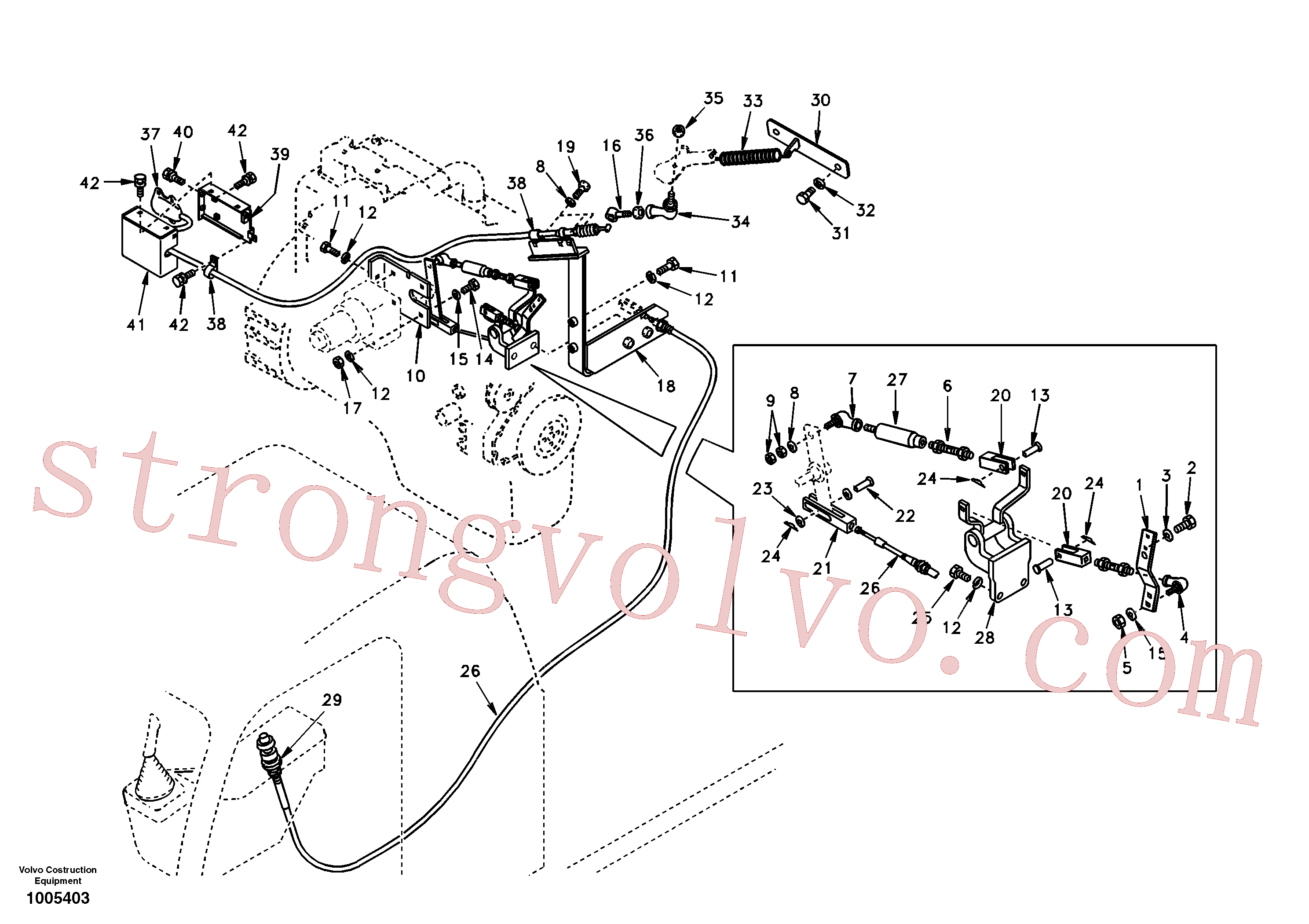 SA9321-20612 Volvo Comando de velocidade(1005403 Montagem)
