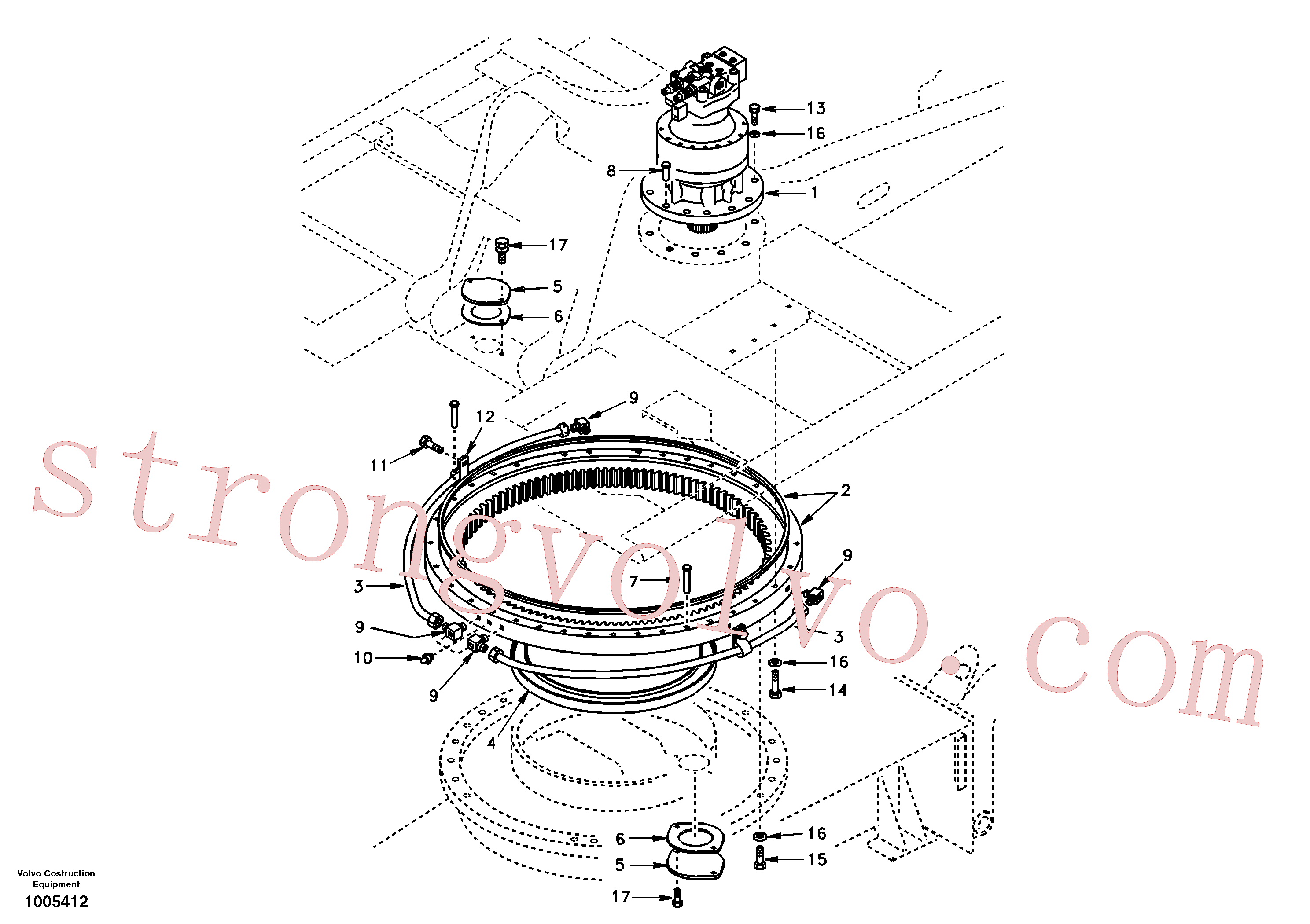 SA1055-01461 Volvo Sistema de articulação(1005412 Montagem)