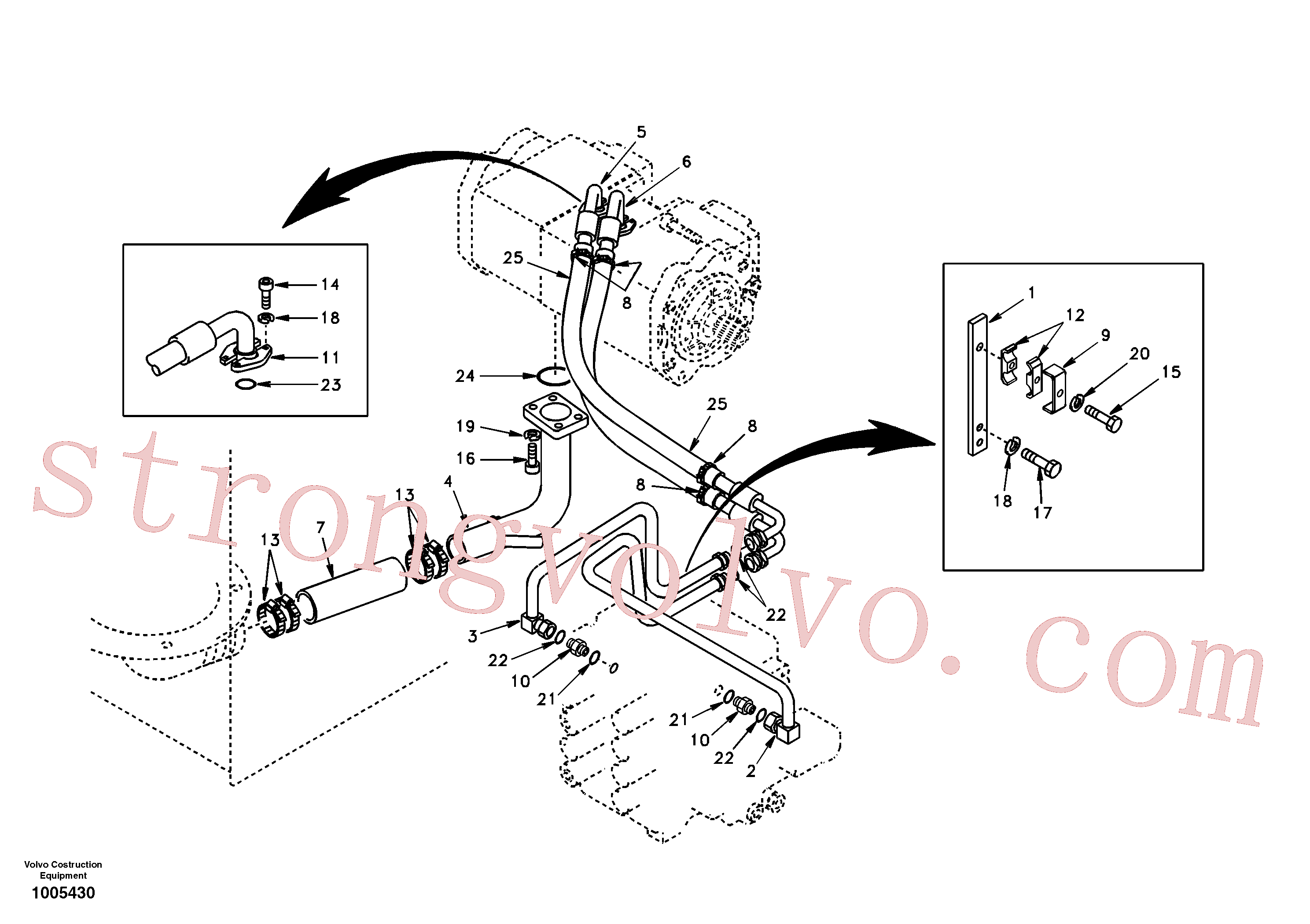 China Made SA9011-21416 Bolt Volvo Acessórios para escavadeira