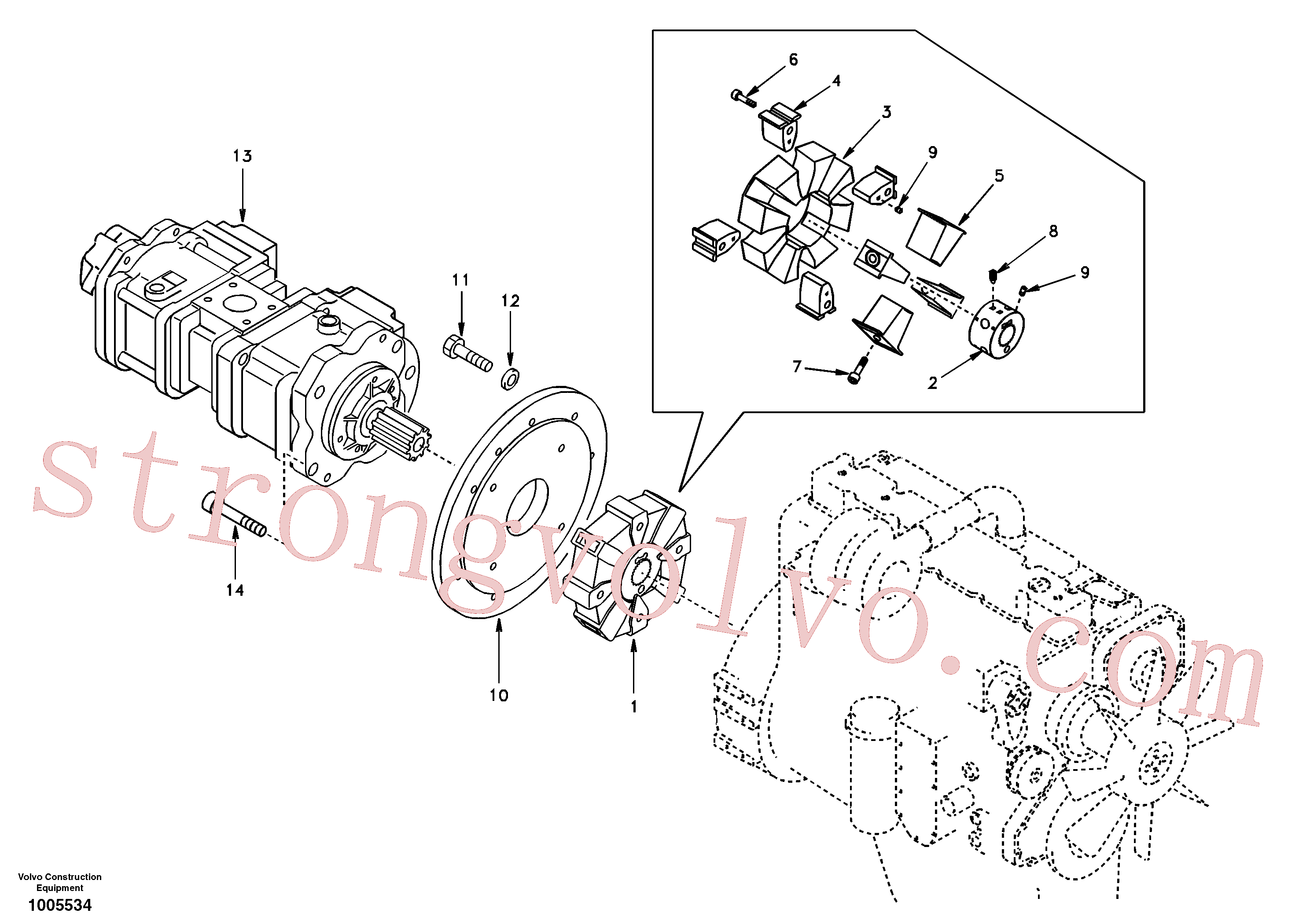 Volvo Montagem SA1112-00650 Cubo Acessórios