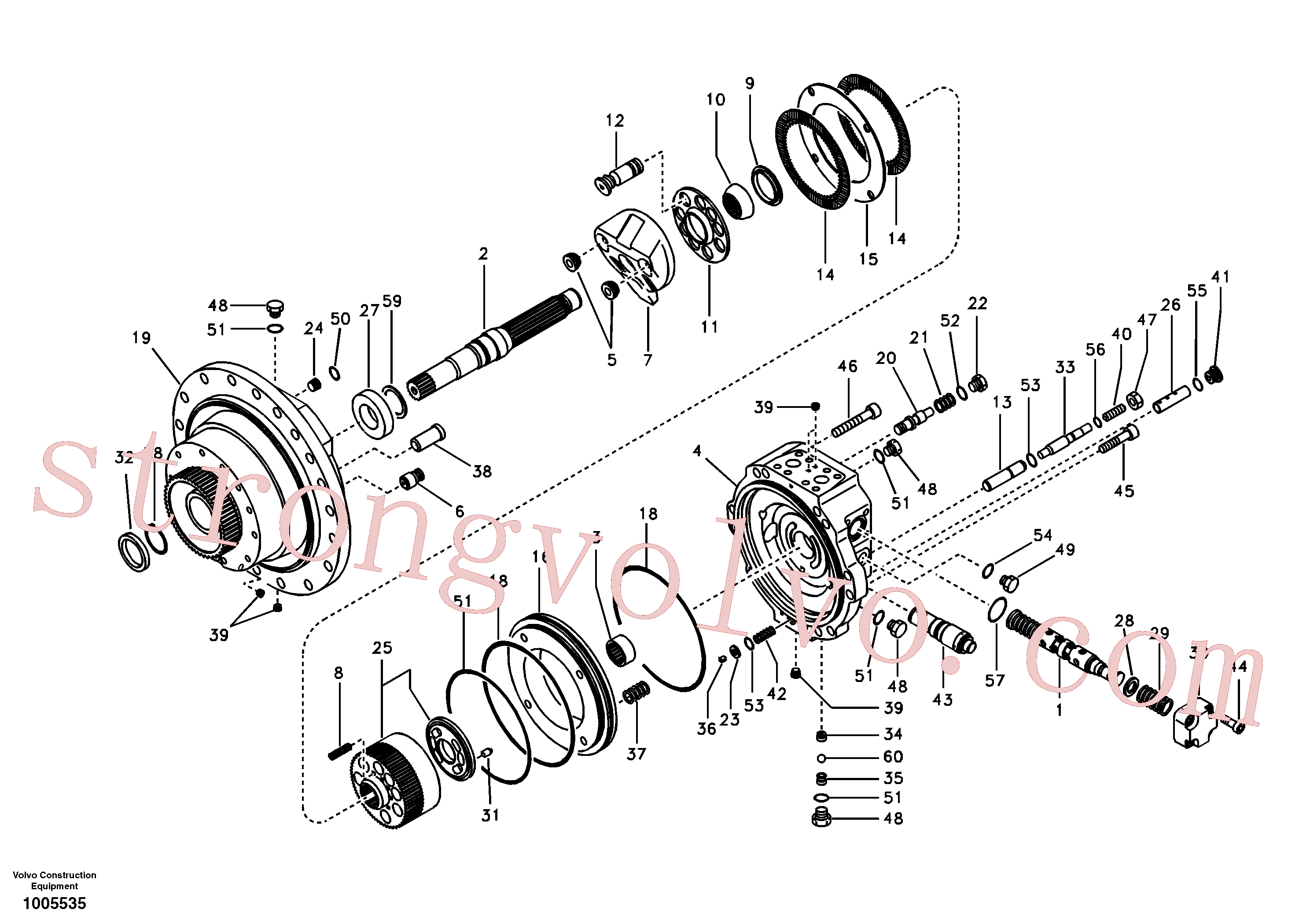SA9016-11209 Volvo Motor de deslocação(1005535 Montagem)
