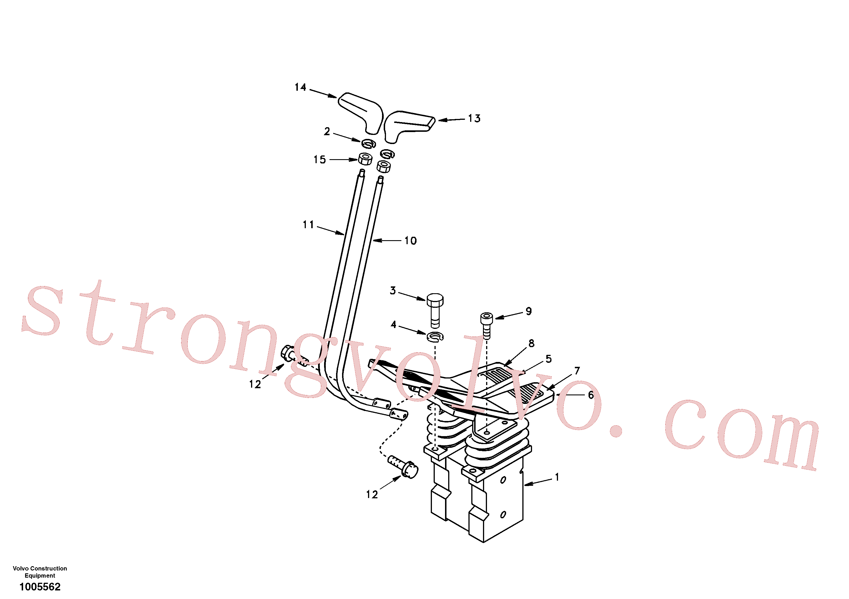 SA1068-02460 Volvo Pedal da válvula de comando à distância com acessórios(1005562 Montagem)