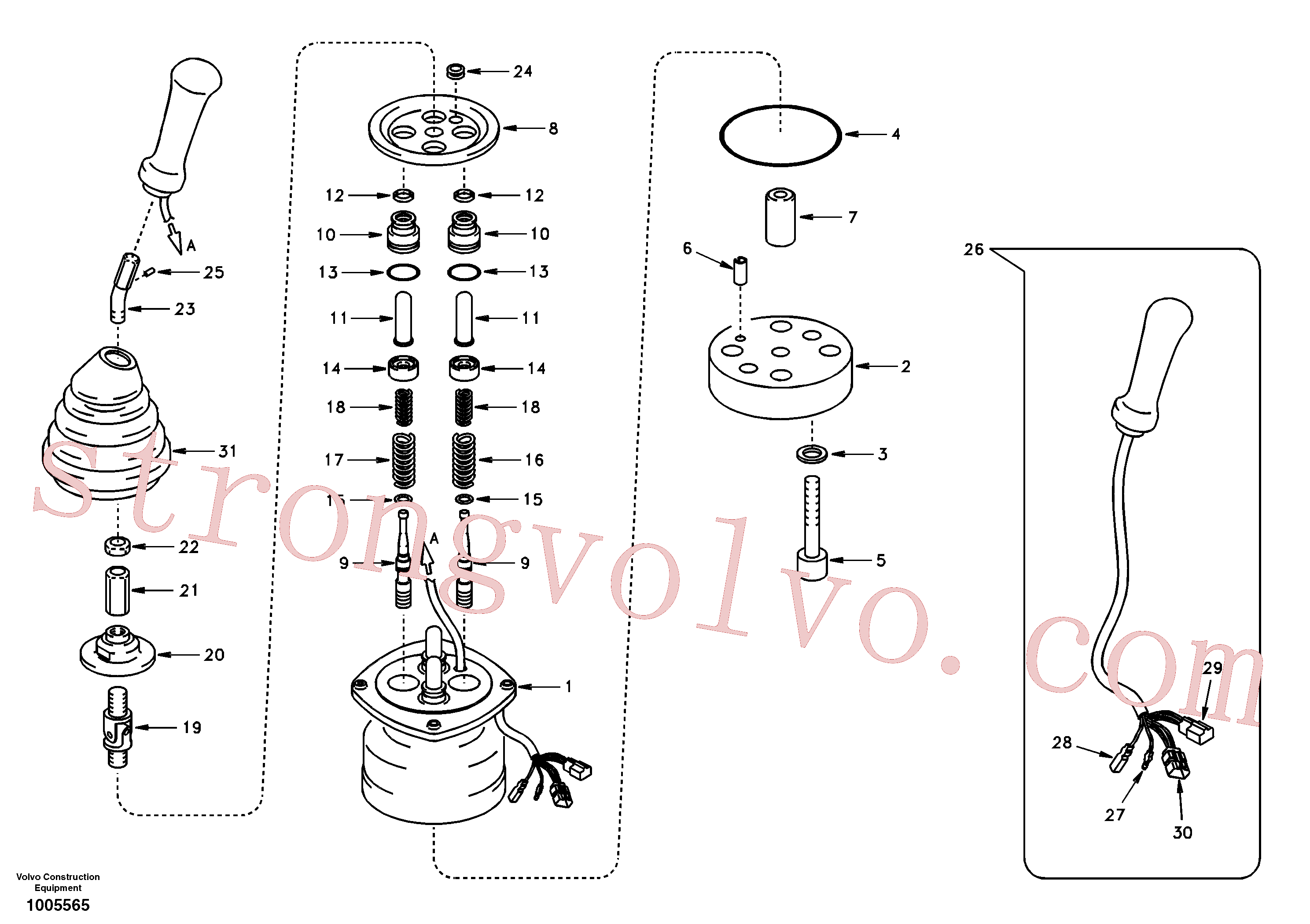 VOE14510803 Volvo Servo-sistema, válvula de comando à distância(1005565 Montagem)