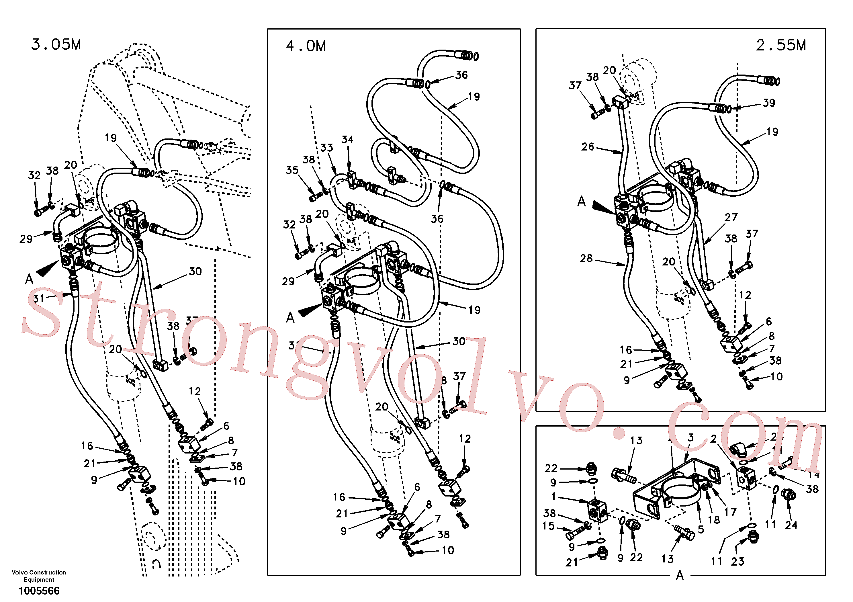 VOE967638 Volvo Hidráulica de serviços, balde articulado(1005566 Montagem)