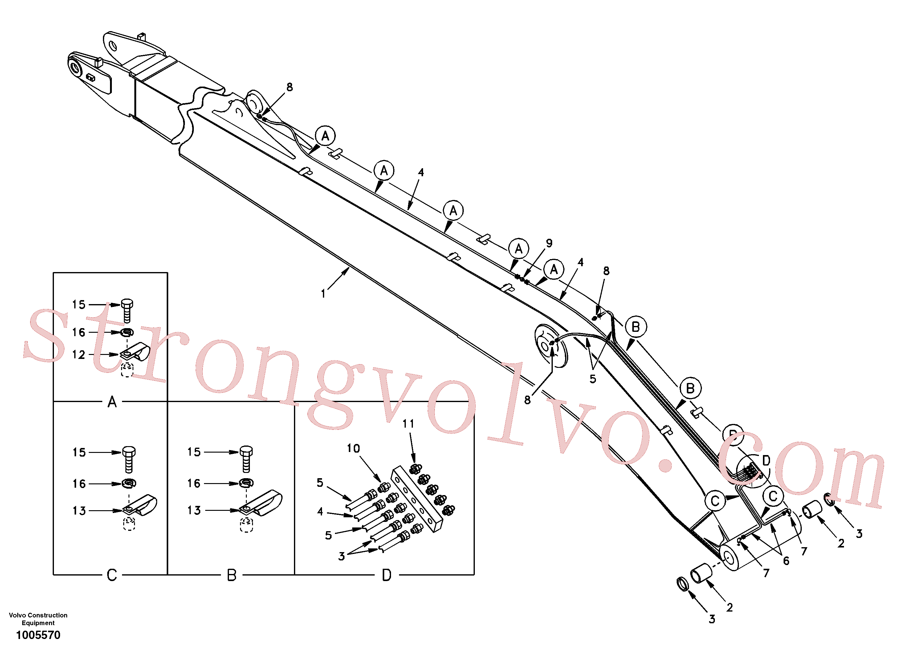 Volvo VOE14502974 Boom Volvo Acessórios para escavadeira