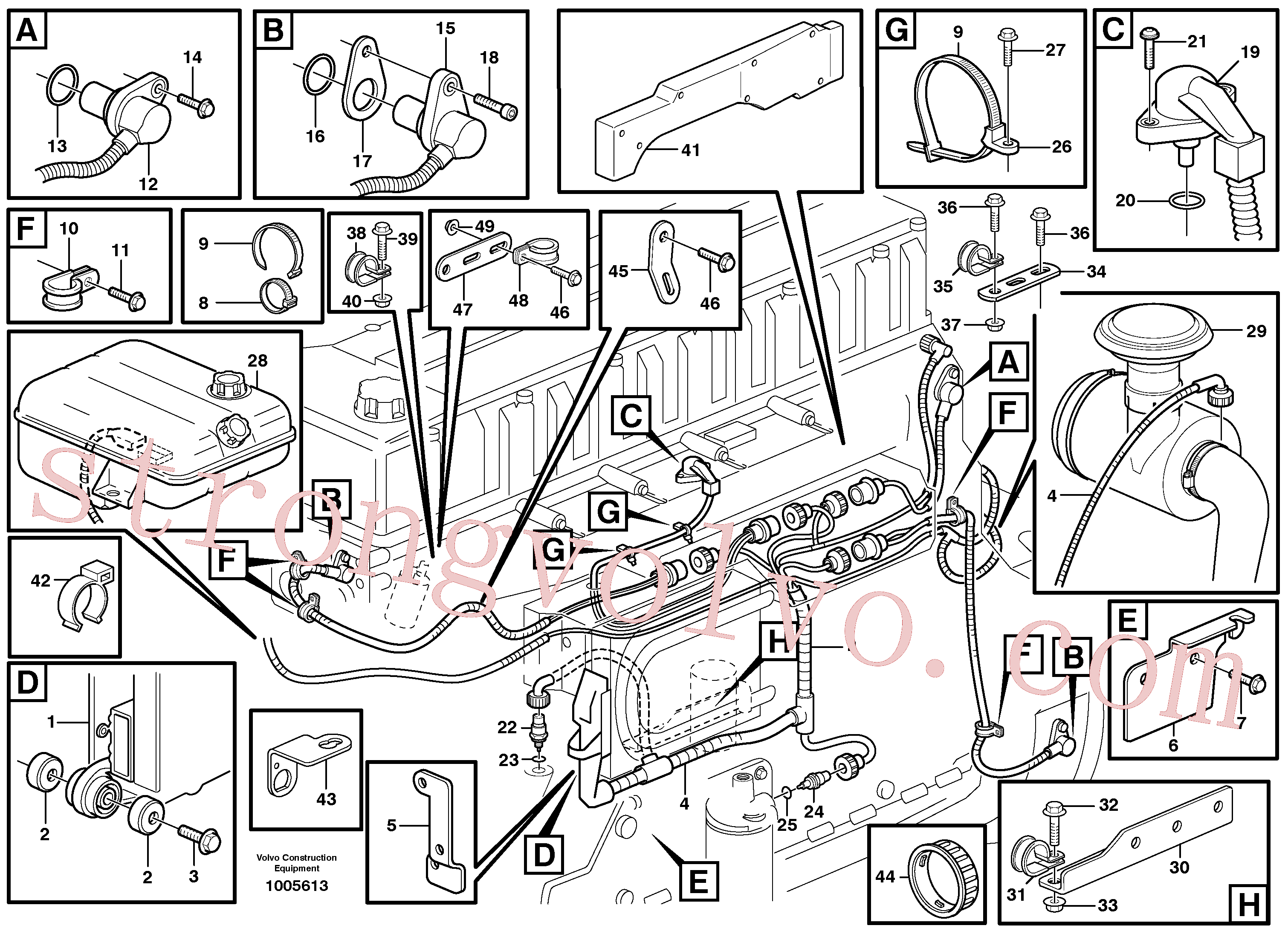 VOE974673 Volvo Cablagem, motor, ECU(1005613 Montagem)