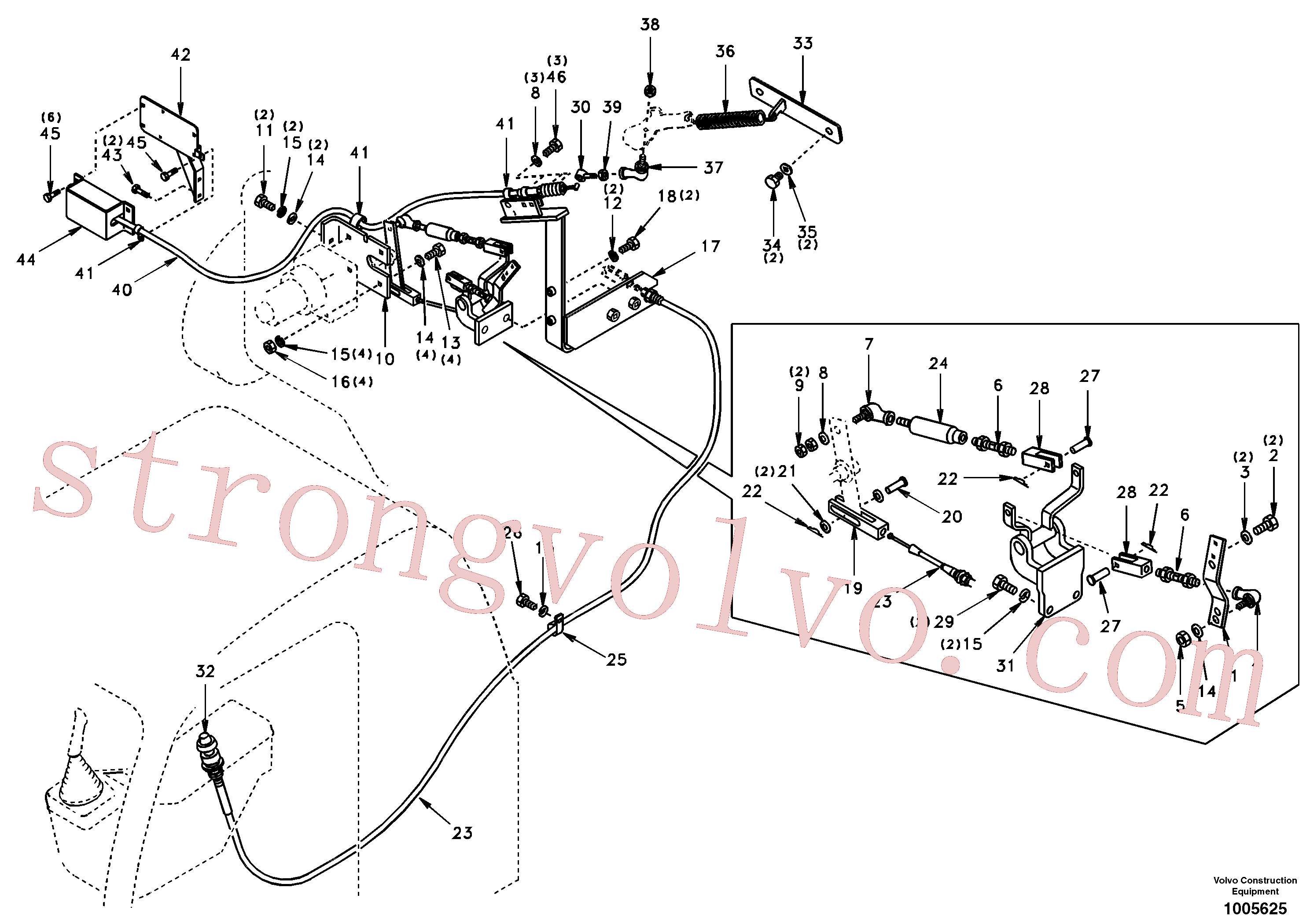 SA9646-31080 Volvo Comando de velocidade(1005625 Montagem)