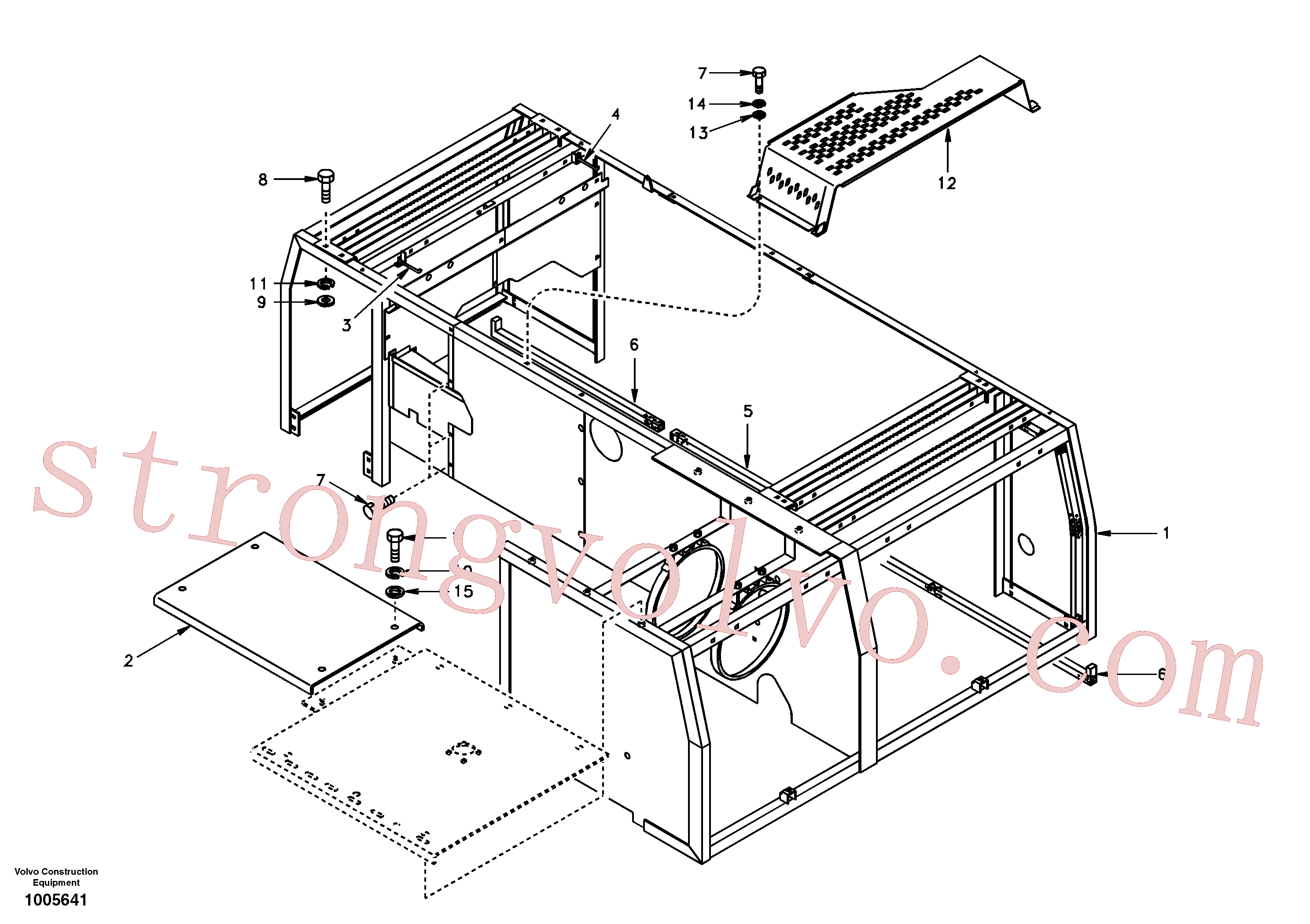 SA9213-12000 Volvo Estrutura da blindagem, cobertura e capot(1005641 Montagem)