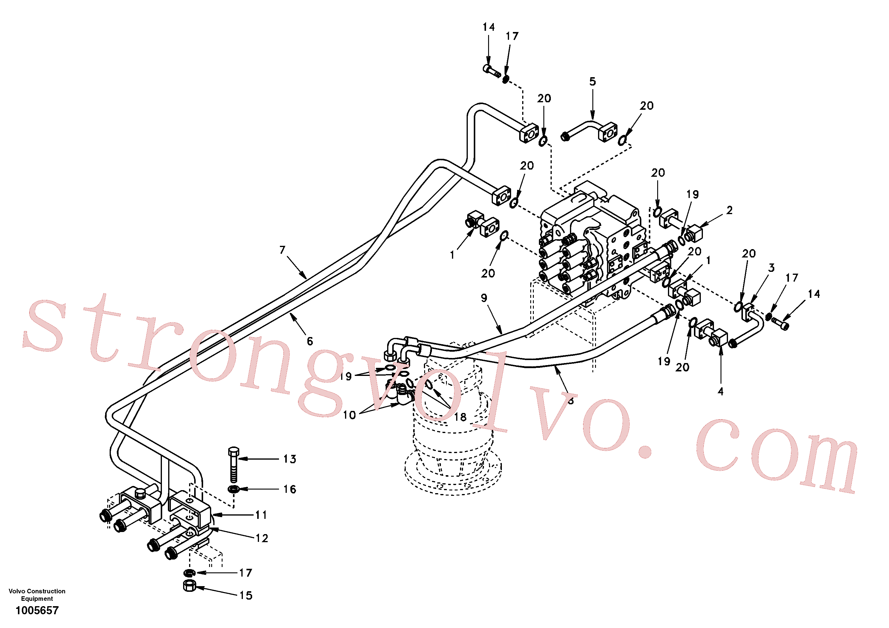 SA1142-03171 Pipe Inscreva-se para Volvo Acessórios para escavadeira
