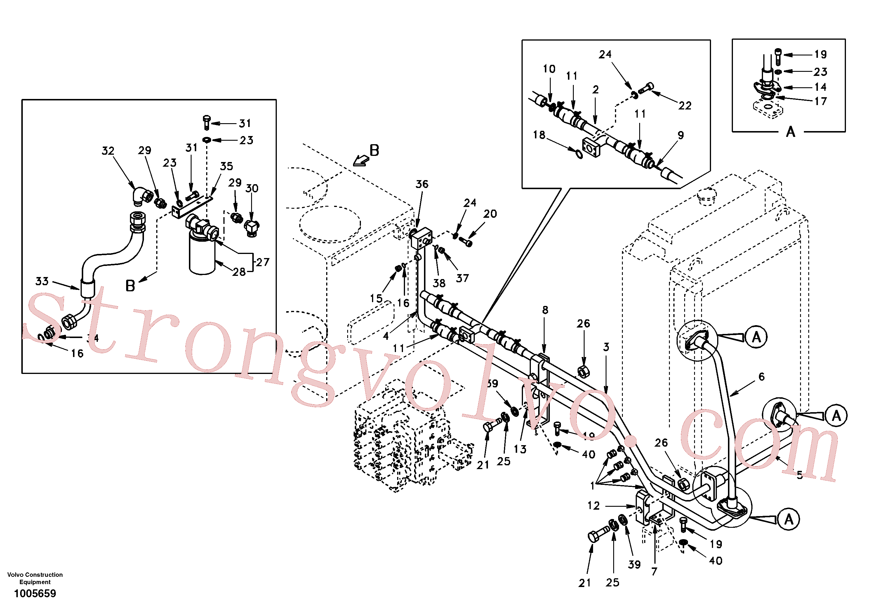 Volvo Montagem VOE14541627 Pipe Acessórios