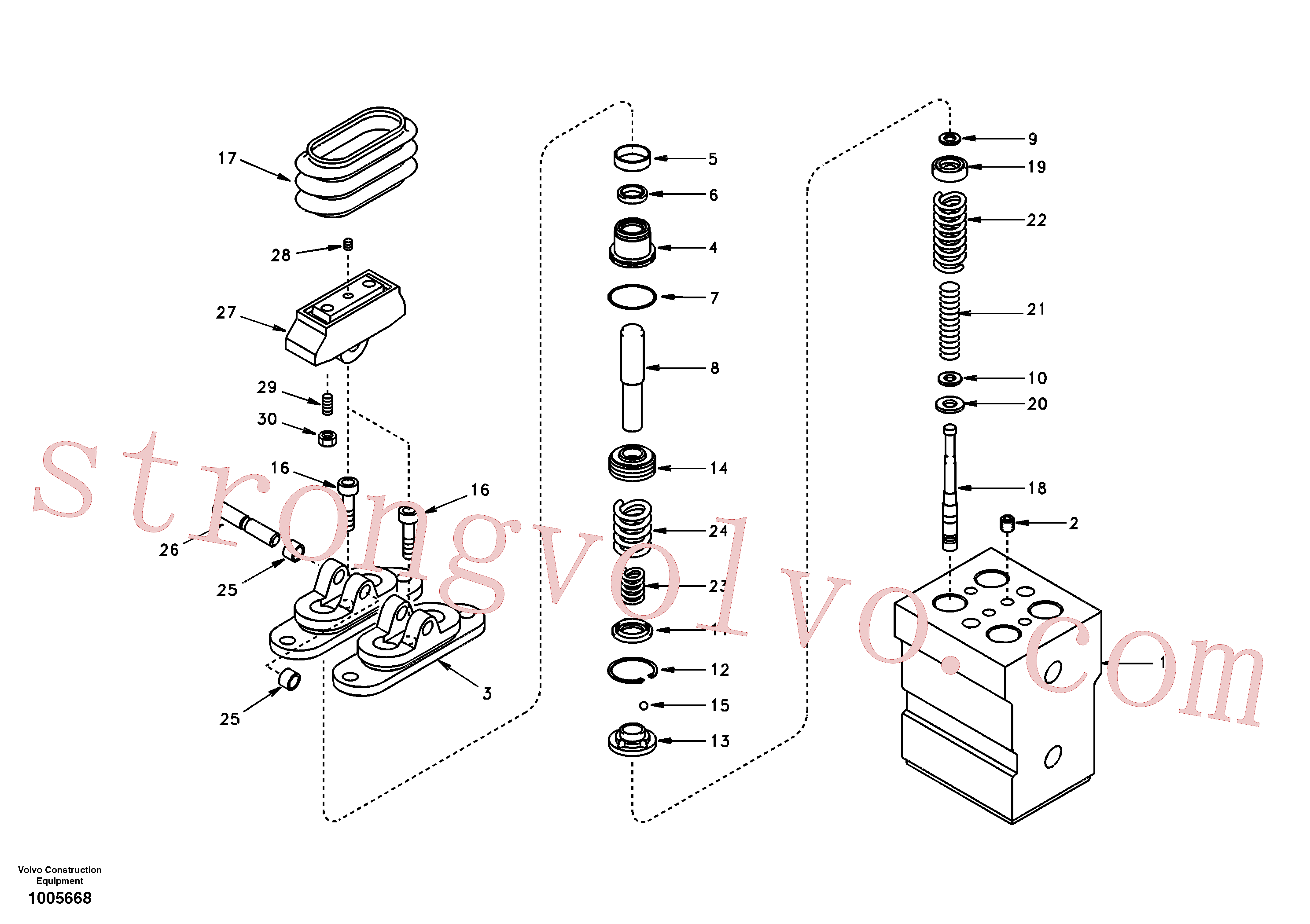 SA8230-27520 Volvo Pedal da válvula de comando à distância, motor de curso(1005668 Montagem)