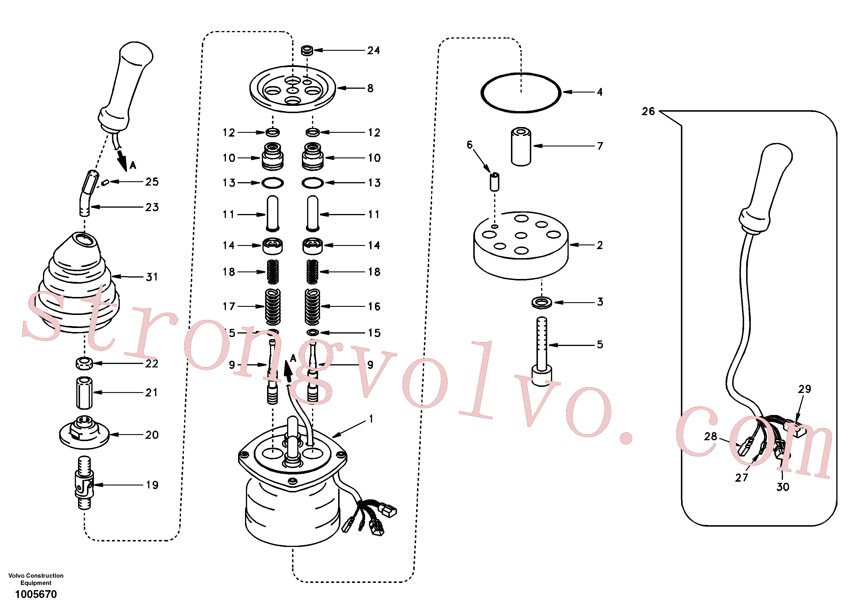 VOE14512874 Volvo Servo-sistema, válvula de comando à distância(1005670 Montagem)