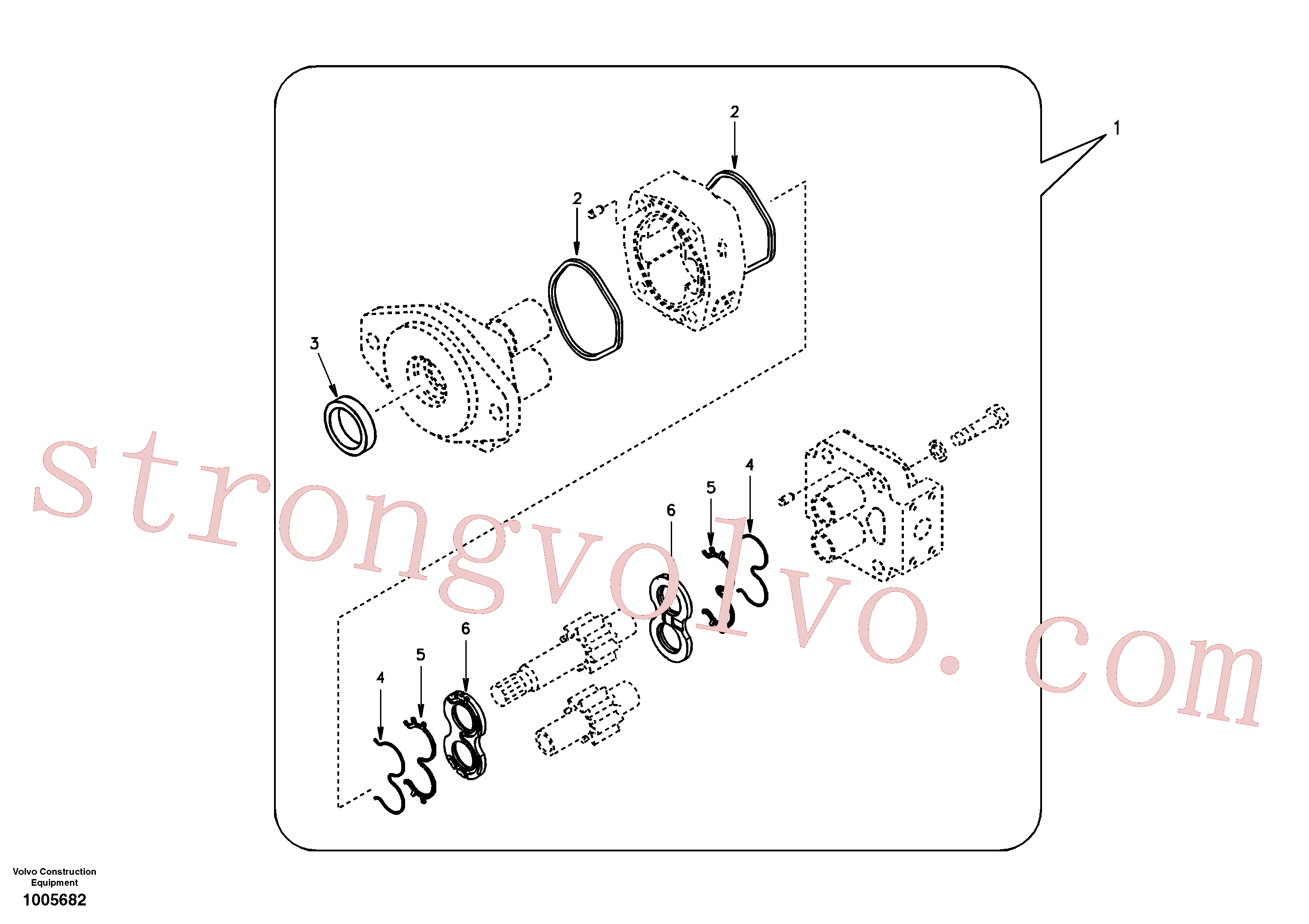 VOE14536201 Volvo Bomba de engrenagens hidráulica para montagem rápida e rotador(1005682 Montagem)