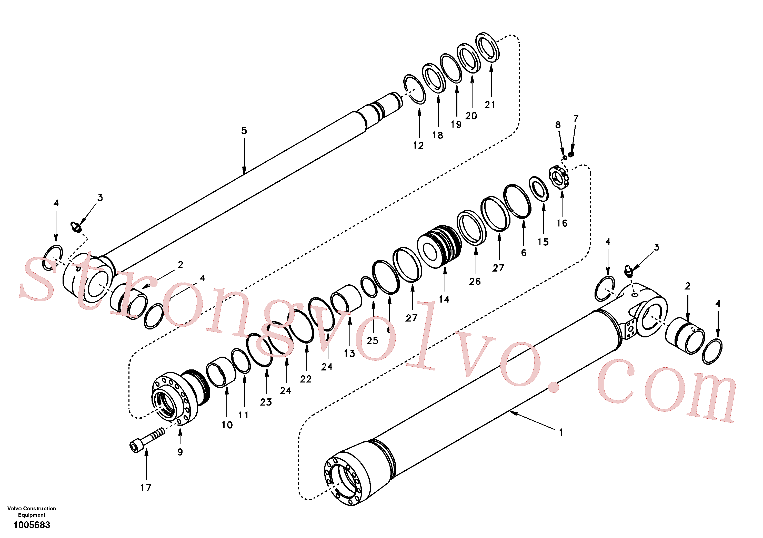 SA1146-00610 Cofre Volvo escavadeira