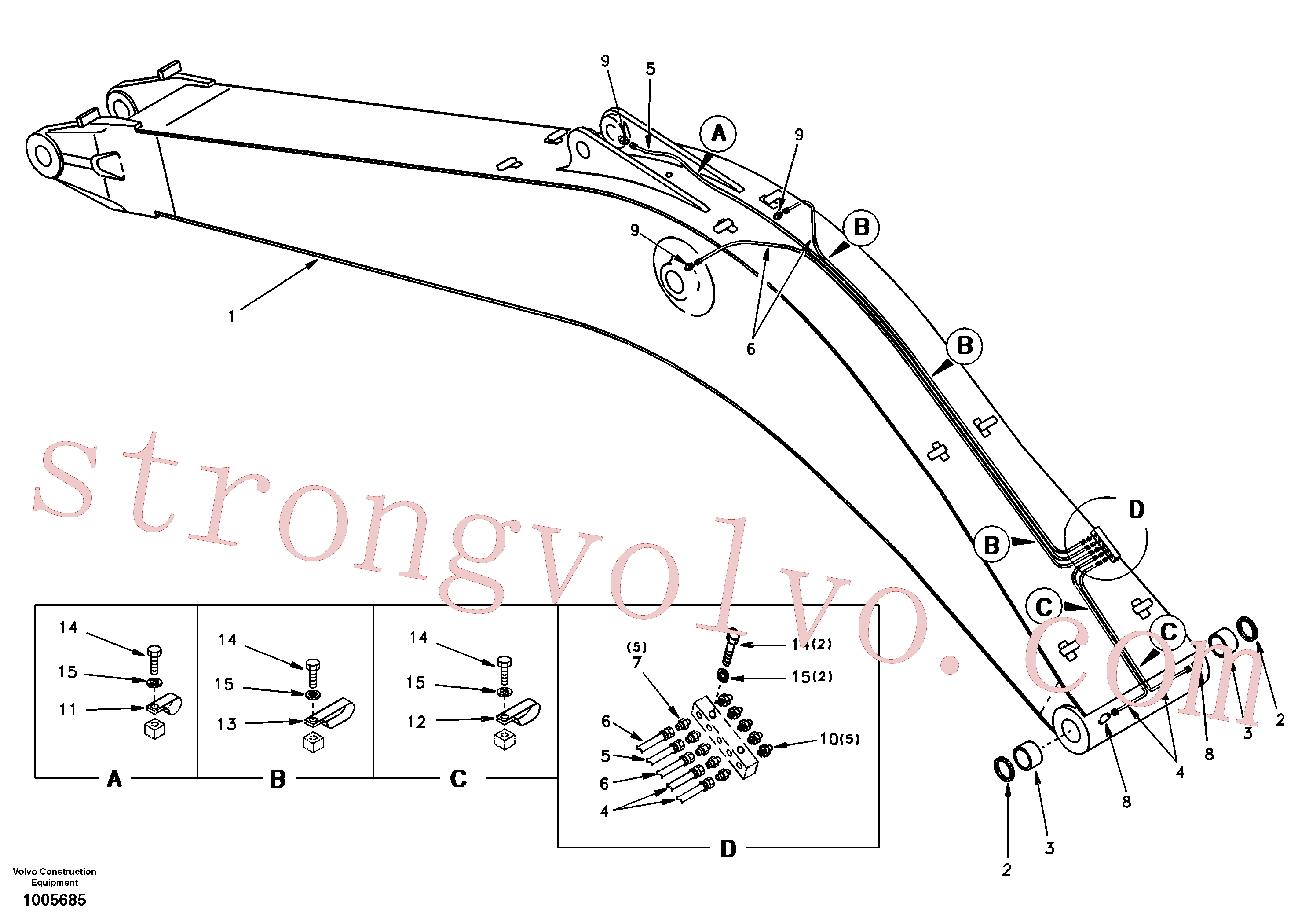Volvo Montagem VOE14500163 Boom Acessórios