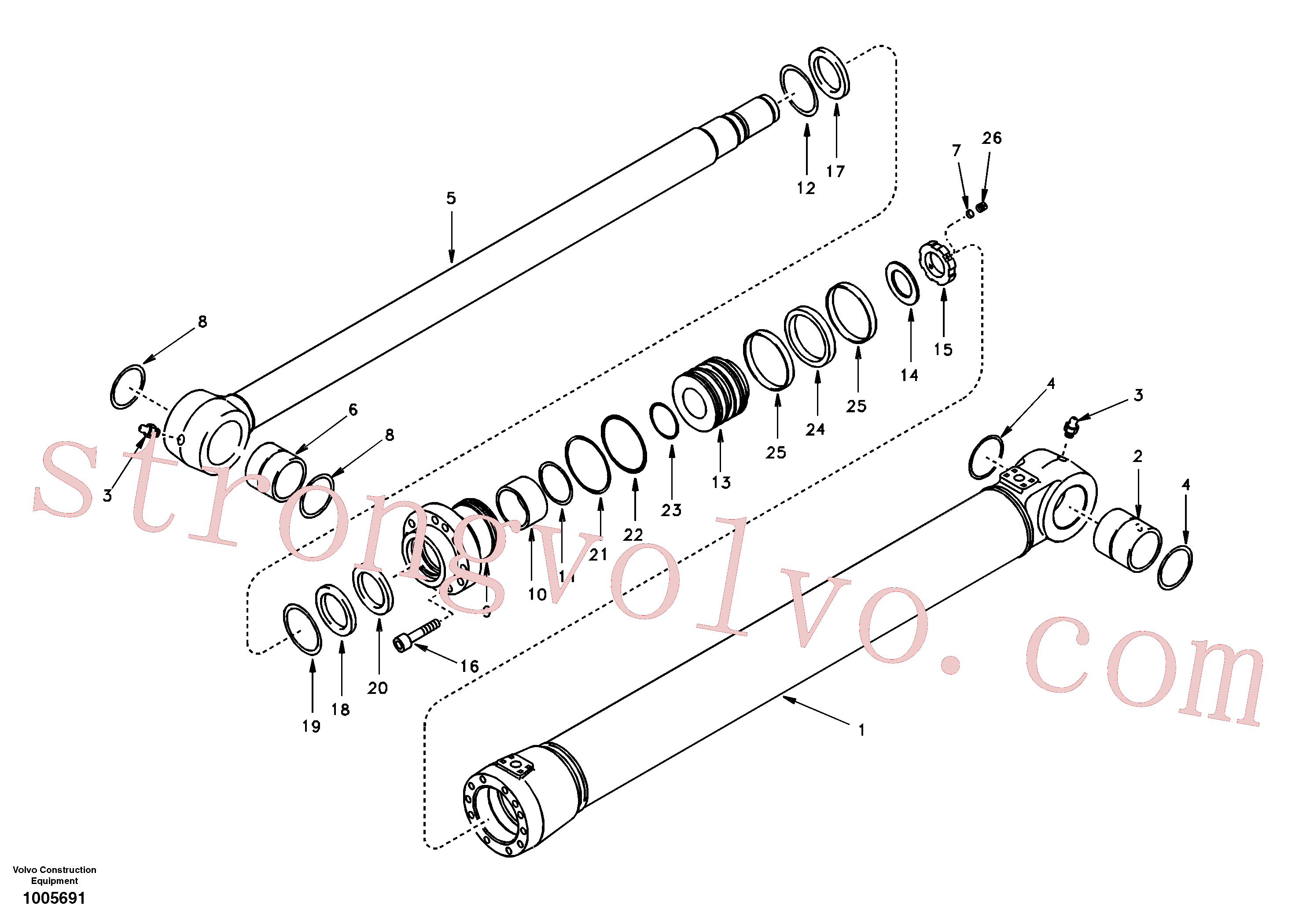 Atacado SA9016-12012 Bolt Volvo escavadeira