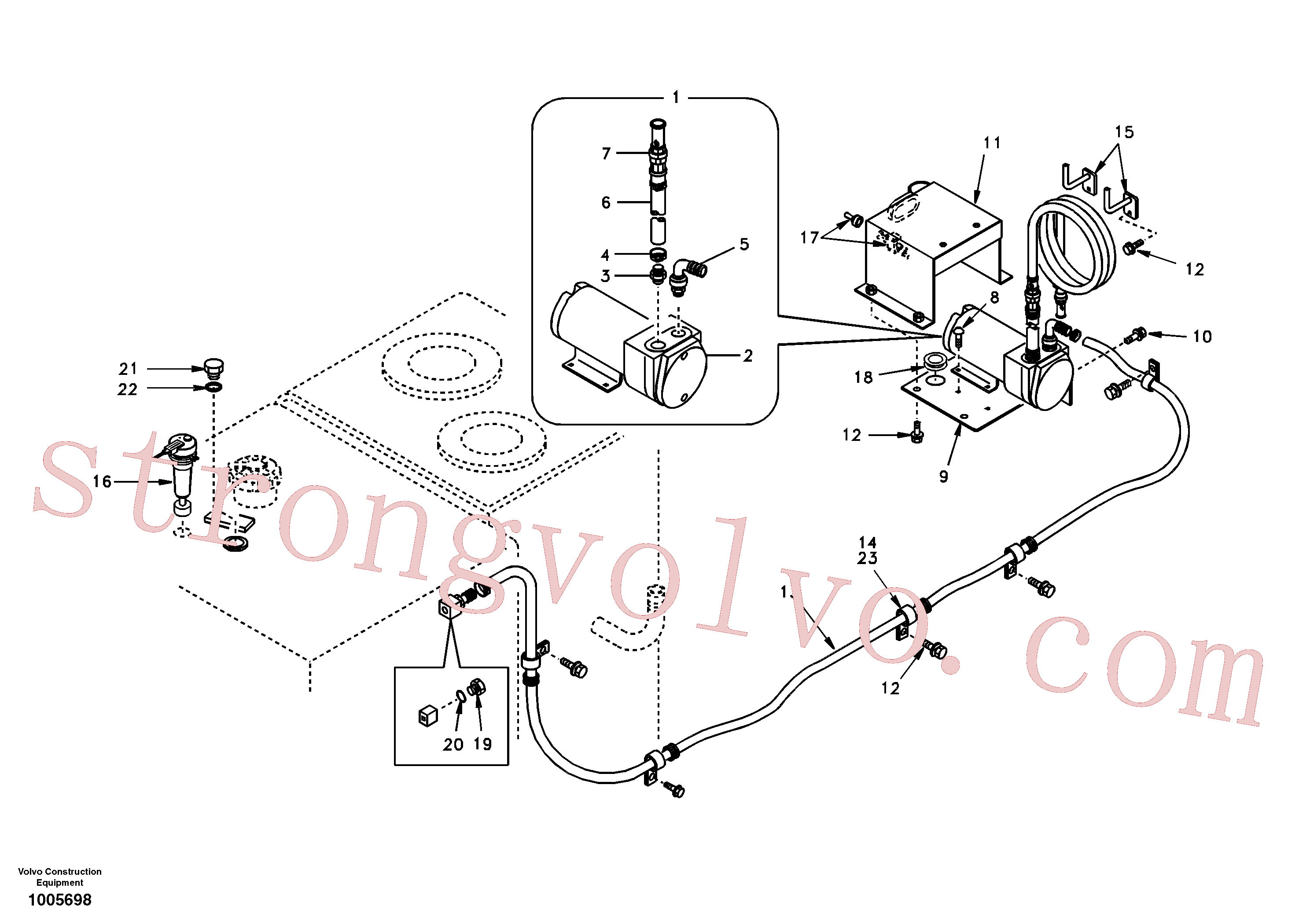 SA9315-03601 Volvo Bomba de enchimento de combustível(1005698 Montagem)