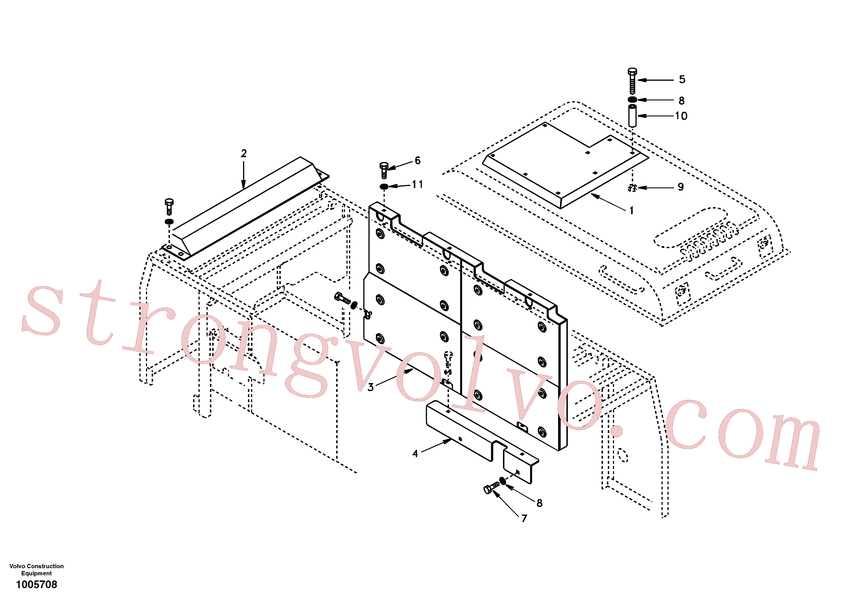 SA9111-11200 Nut Volvo escavadeira
