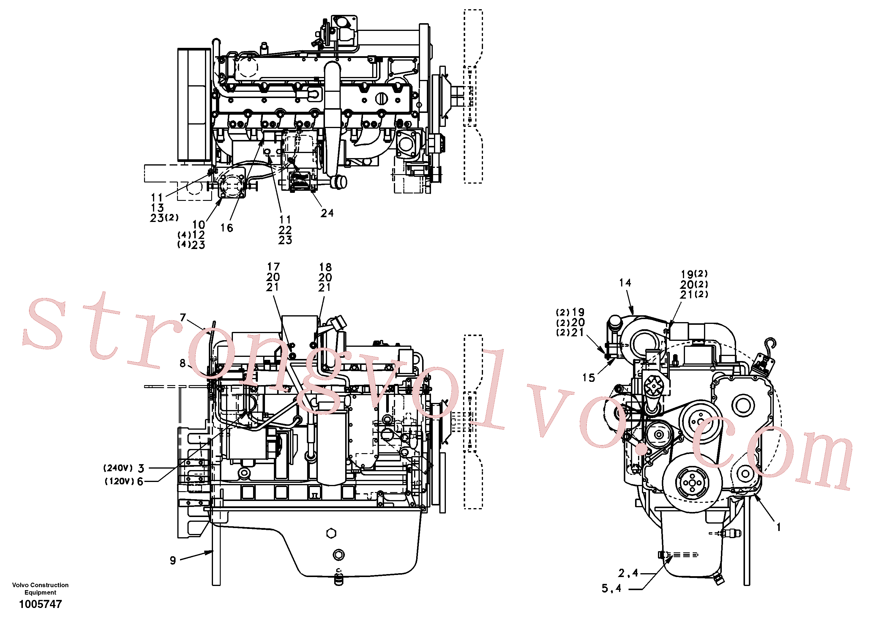 VOE992558 Volvo Motor(1005747 Montagem)