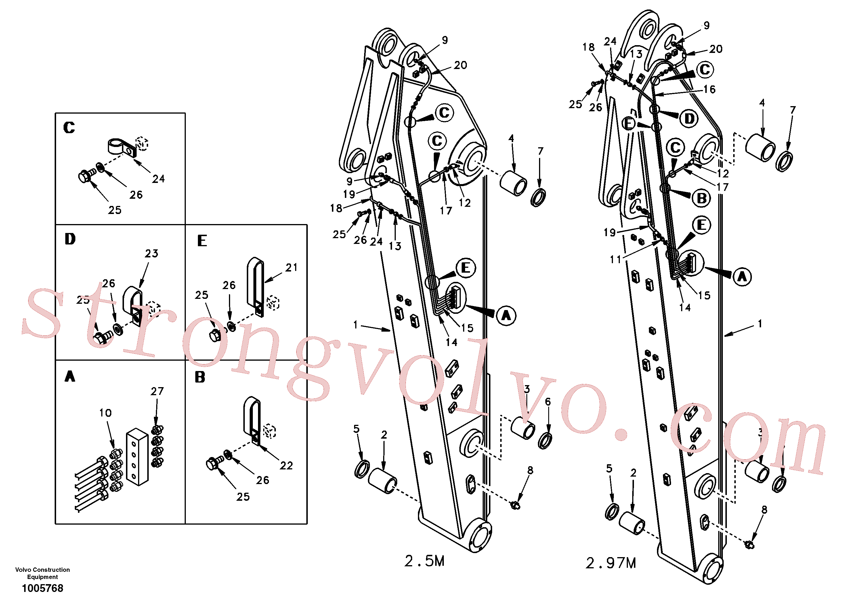 SA1172-07800 Pipe Inscreva-se para Volvo Acessórios para escavadeira