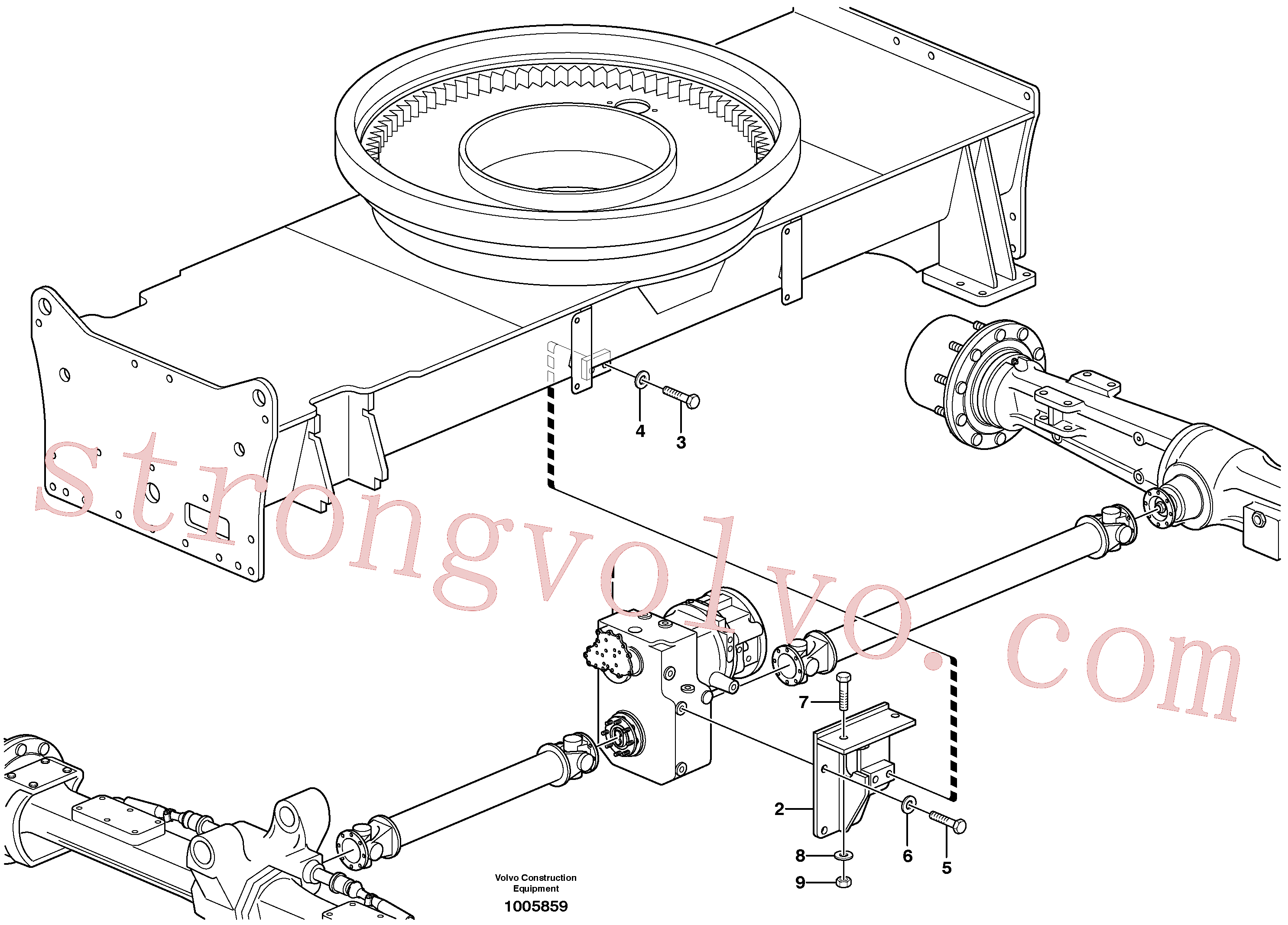 VOE997998 Parafuso sextavado Volvo escavadeira